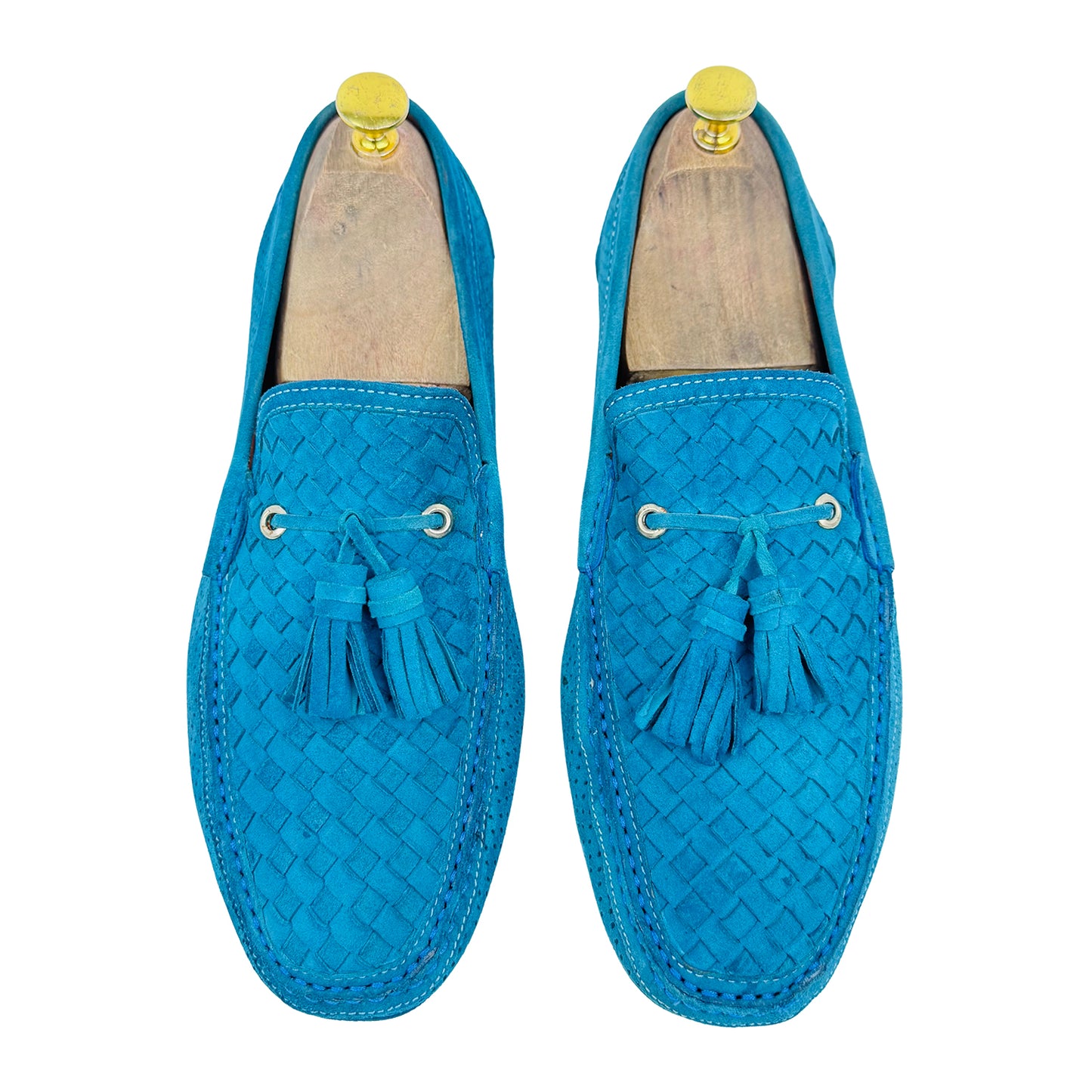 Magnanni Men's Blue Suede Leather Loafers (Size 42.5)