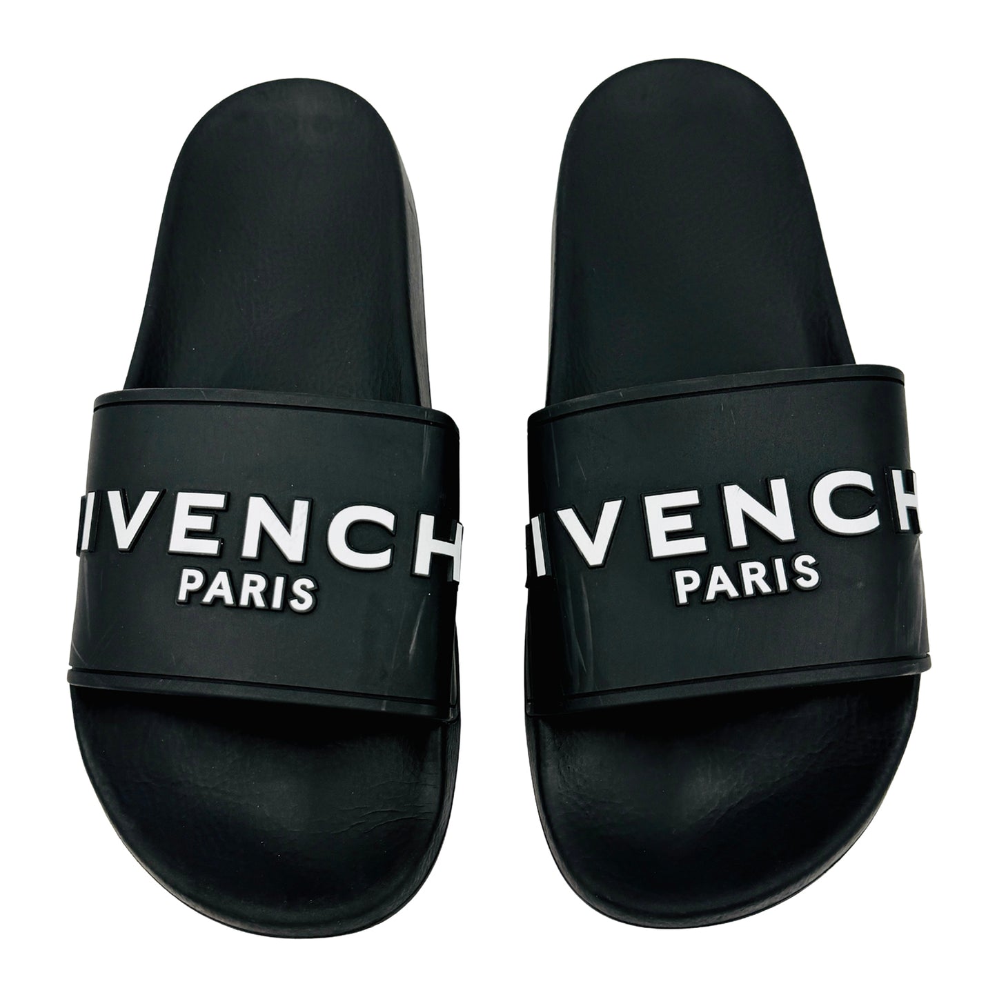 Givenchy Men's Black Monogram Slides (Size 42)