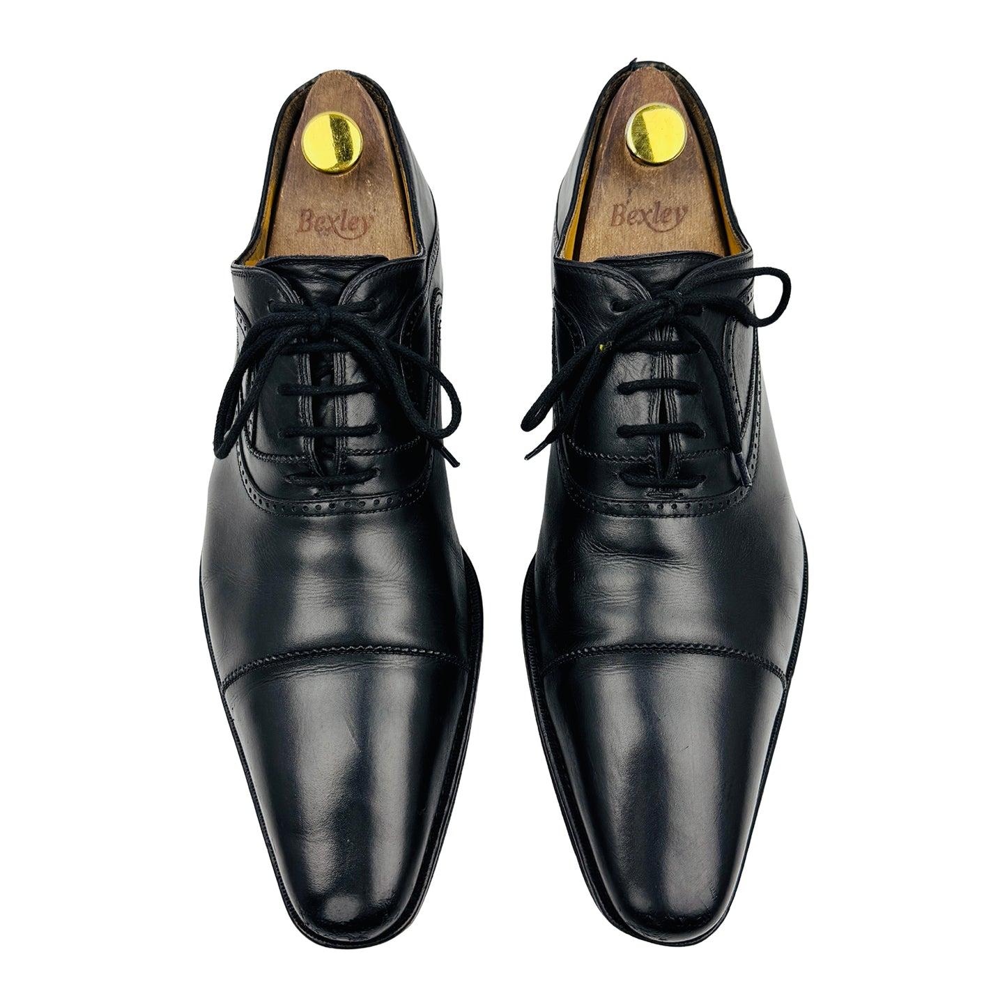 Magnanni Men's Black Leather Oxfords (Size 43.5)