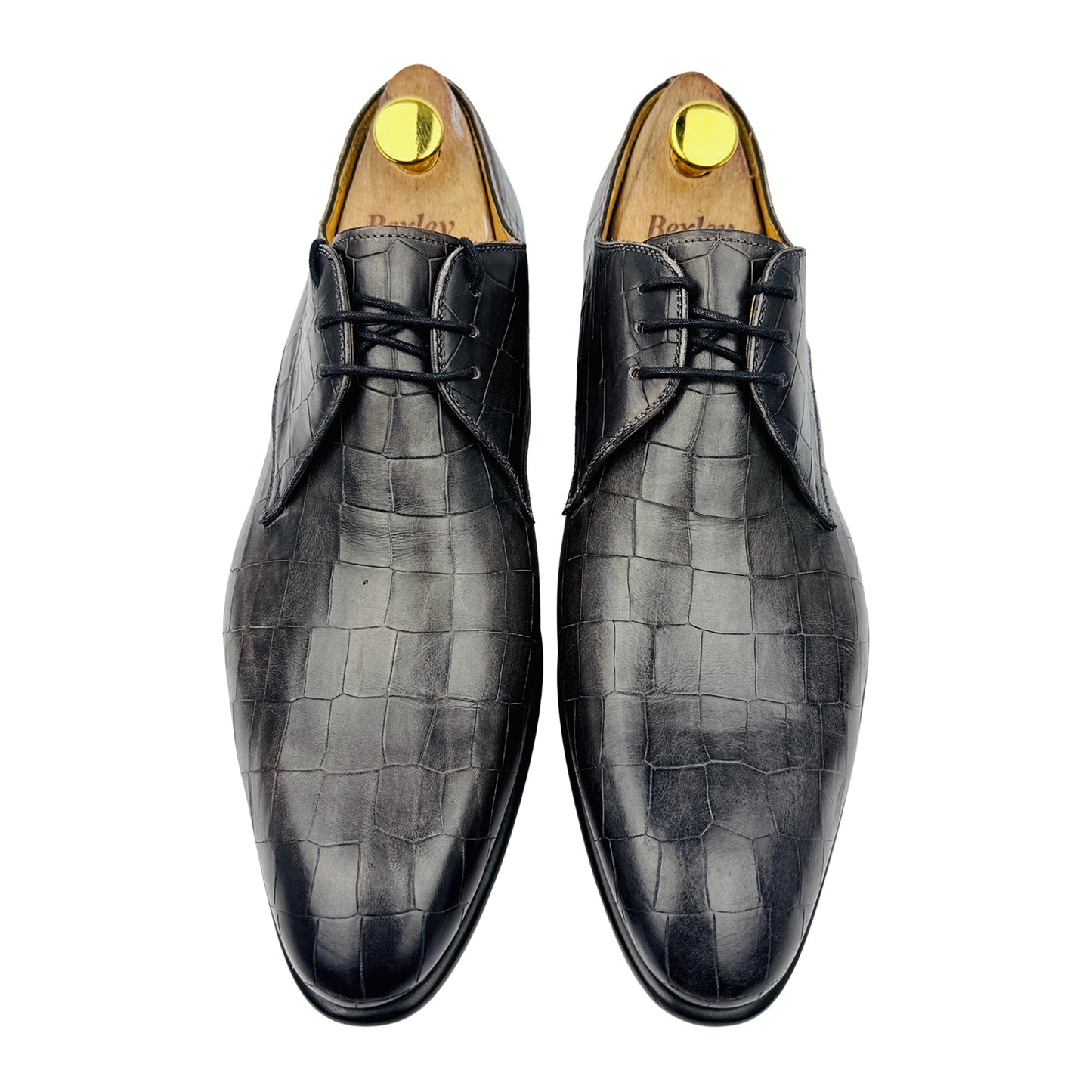 Magnanni Men's Alligator Leather Derby Shoes (Size 42/42.5)