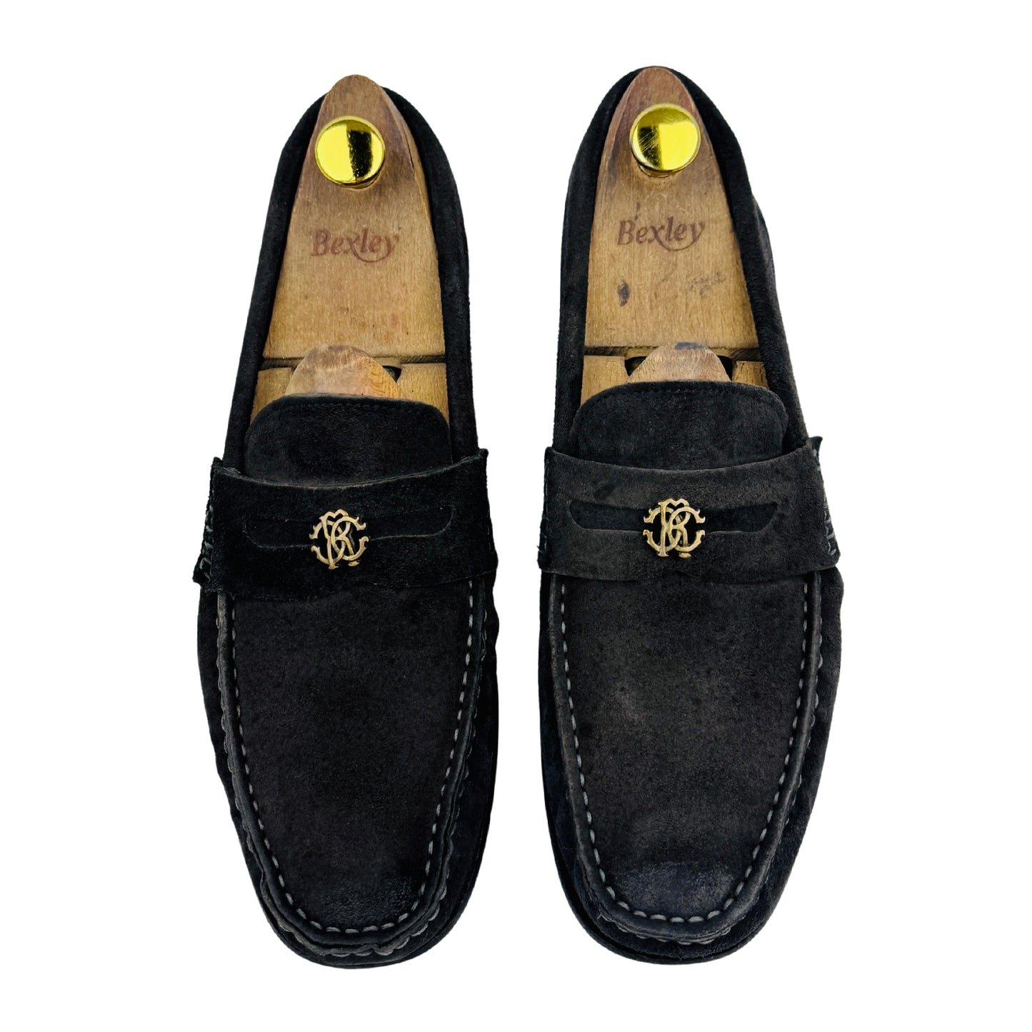 Roberto Cavalli Black Suede Driving Loafers (Size 42)