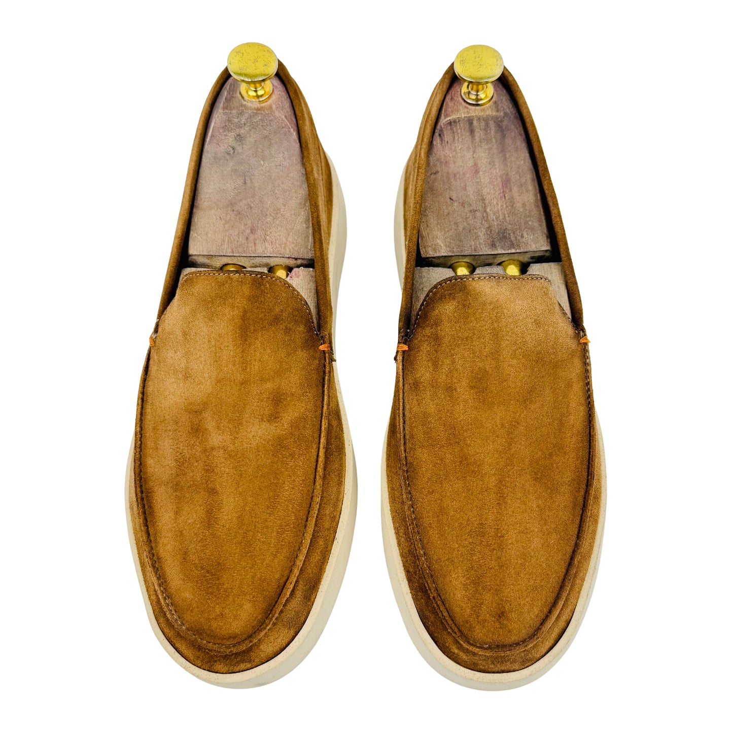 Santoni Men's Brown Suede Leather Loafer (Size 41)