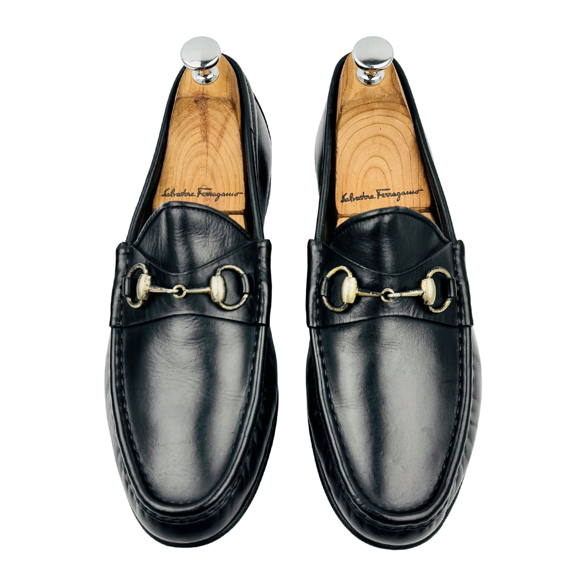 Gucci Black Leather Horsebit Italian Loafers (Size 41)