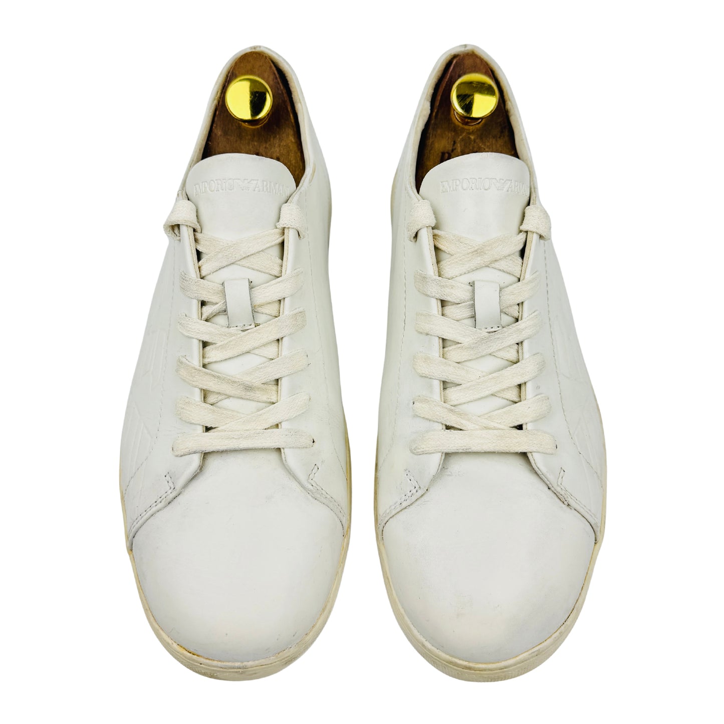 Emporio Armani Men's White Sneakers (Size 43)