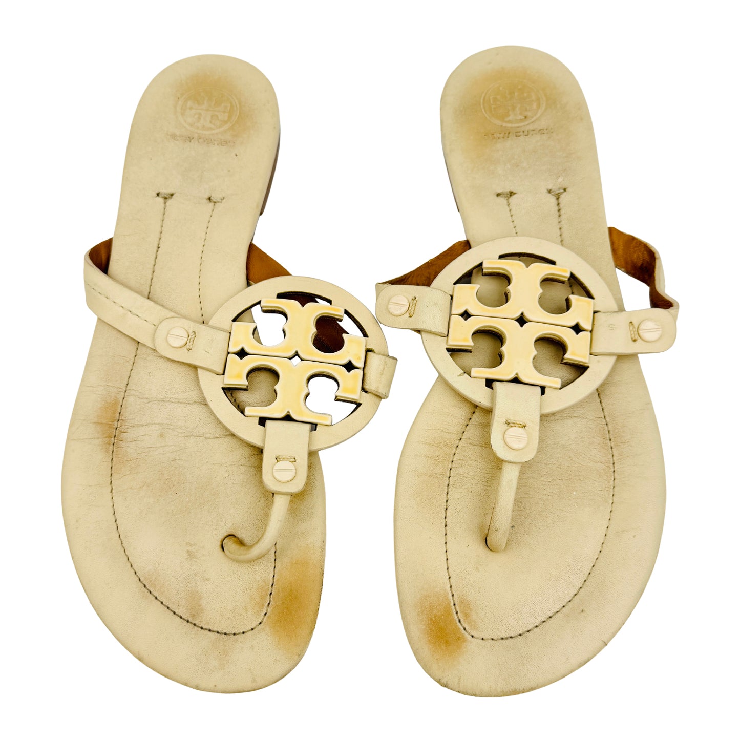 Tory Burch Miller Beige Sandal Slippers (Size 39) - 51158688