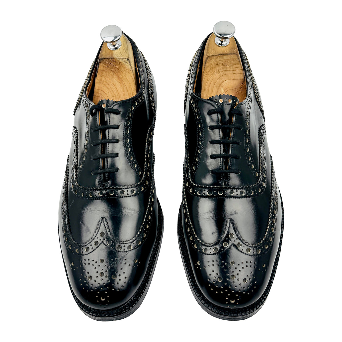 Church's Burwood Black Leather Wingtip Oxfords (Size 42/42.5)