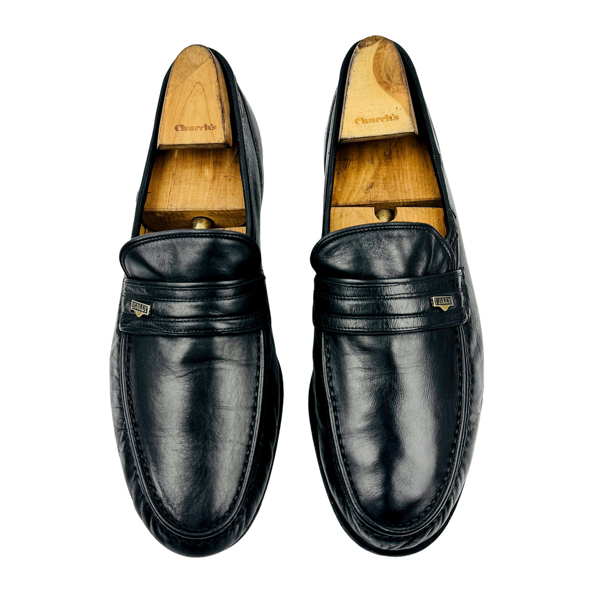 Bally Men's Formal Black Leather Italian Loafers (Size 43)