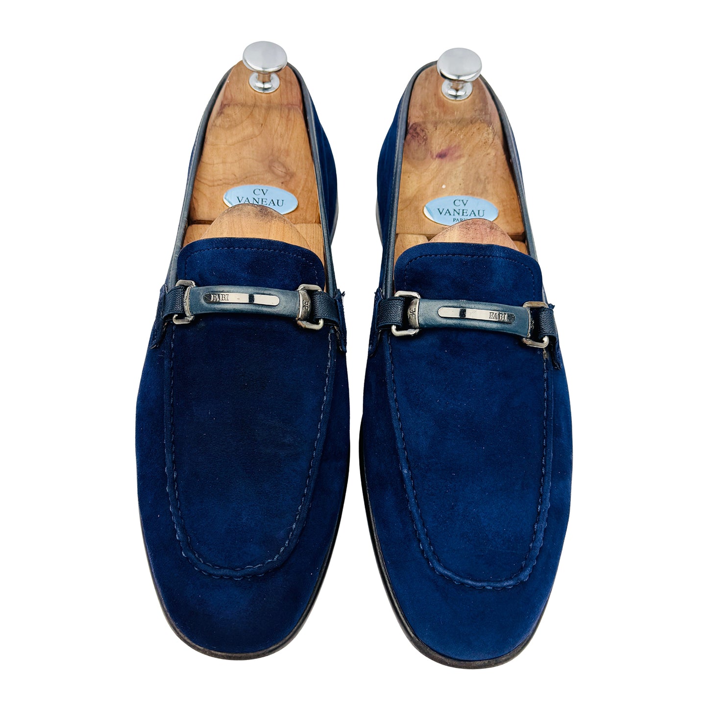 Fabi Men's Blue Suede Bit Loafers (Size 43/43.5)
