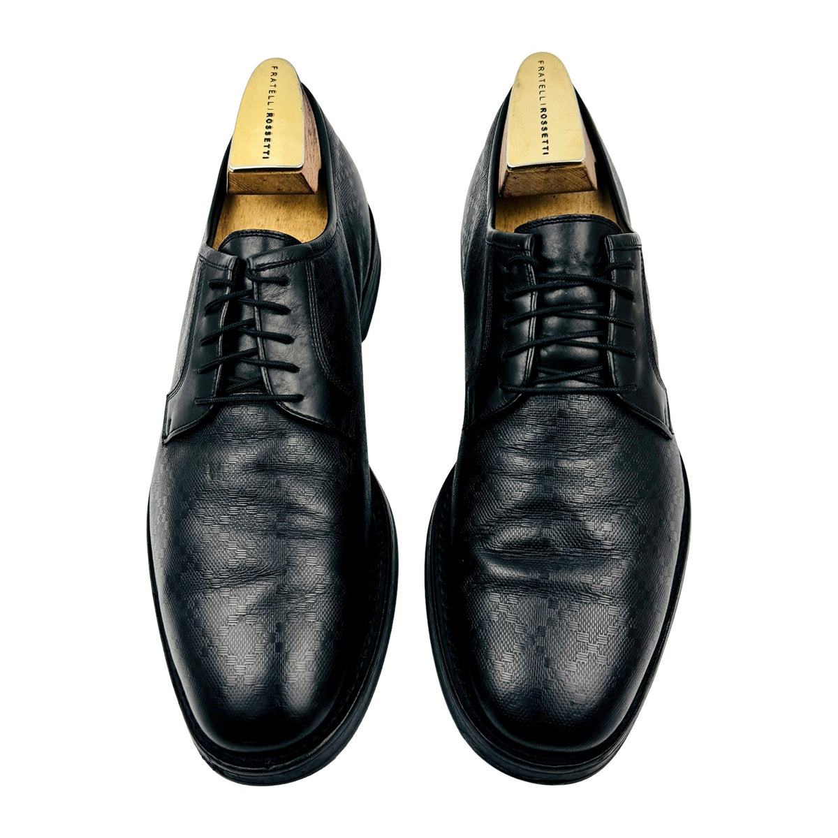 Gucci Diamante Black Leather Derby Shoes (Size 43.5)