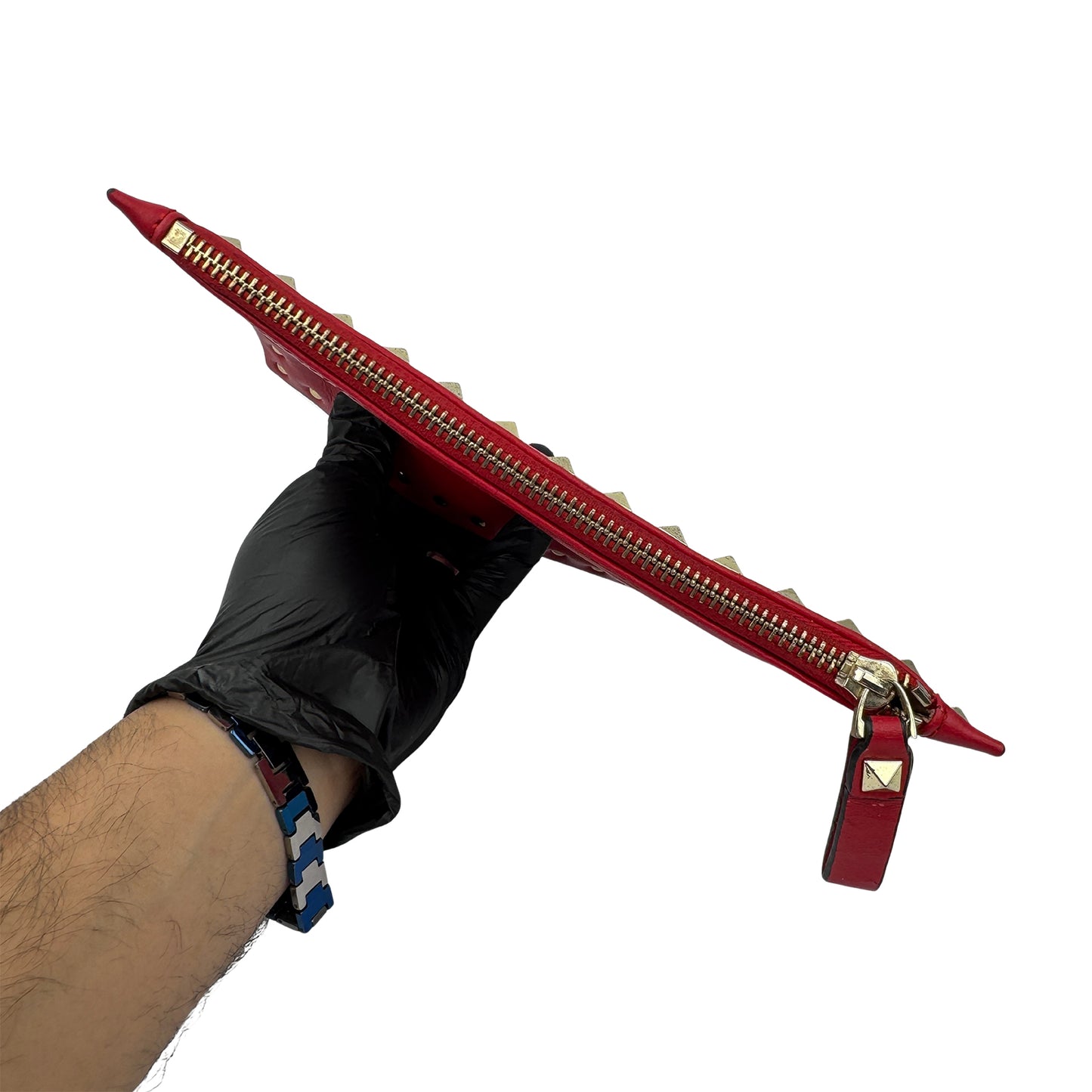 Valentino Garavani Rockstud Red Clutch Bag