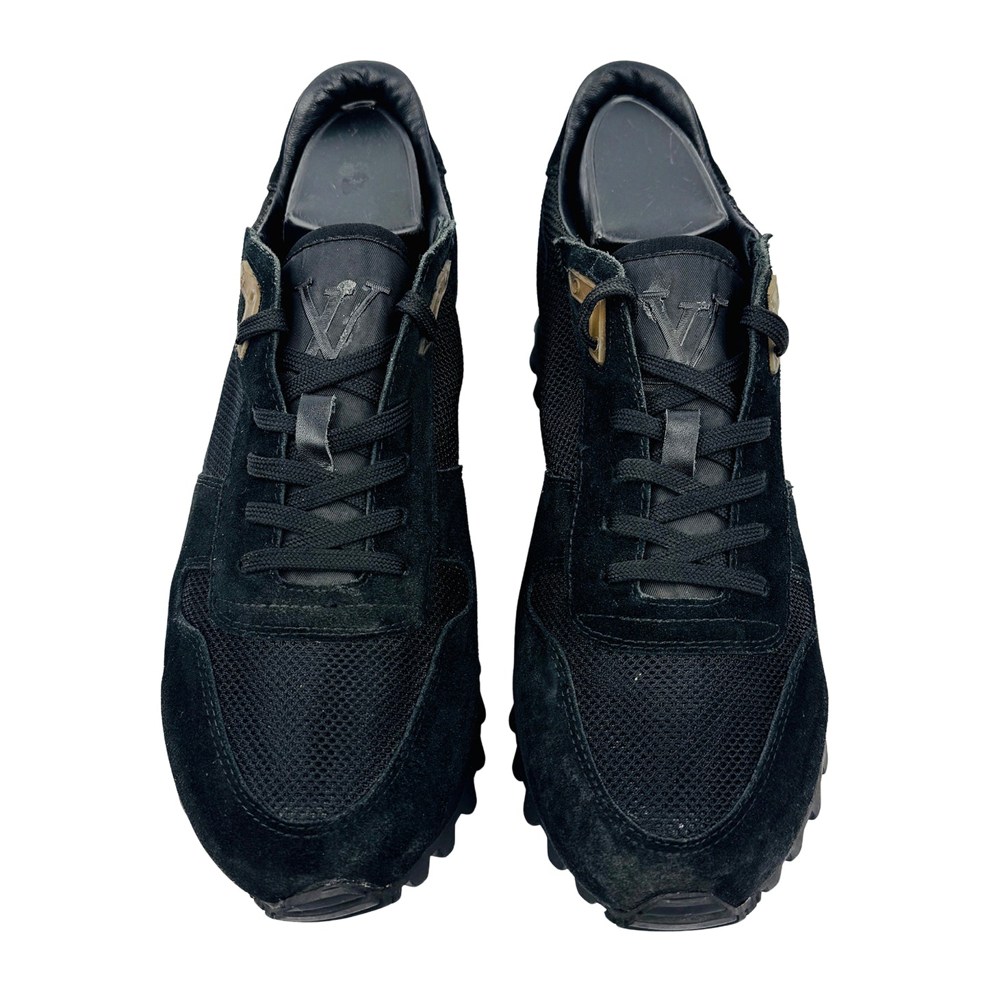 Louis Vuitton Runner Suede & Mesh Black Sneakers (Size 40/40.5)