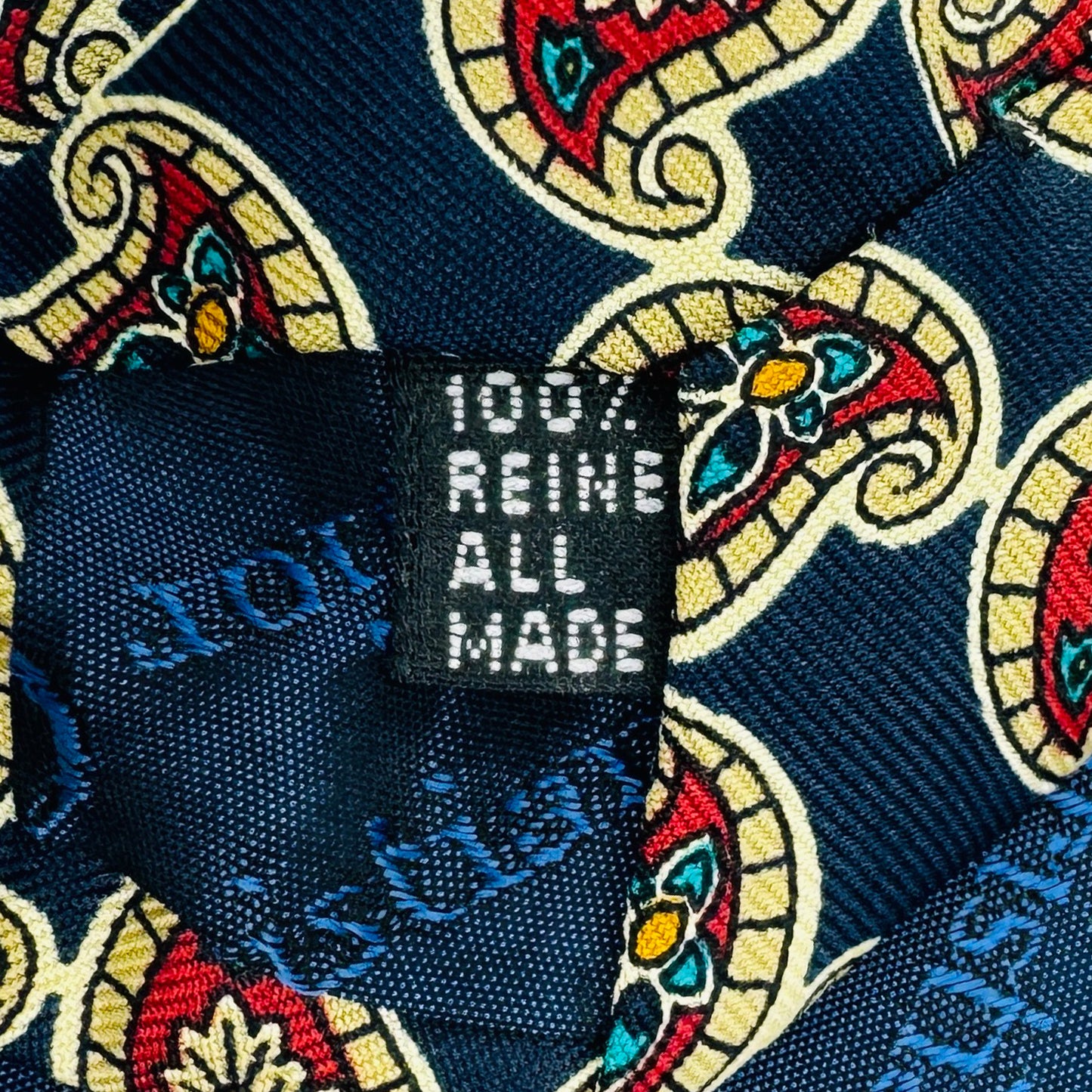 Christian Dior Navy 'Paisley Pattern' Tie (Size Regular)