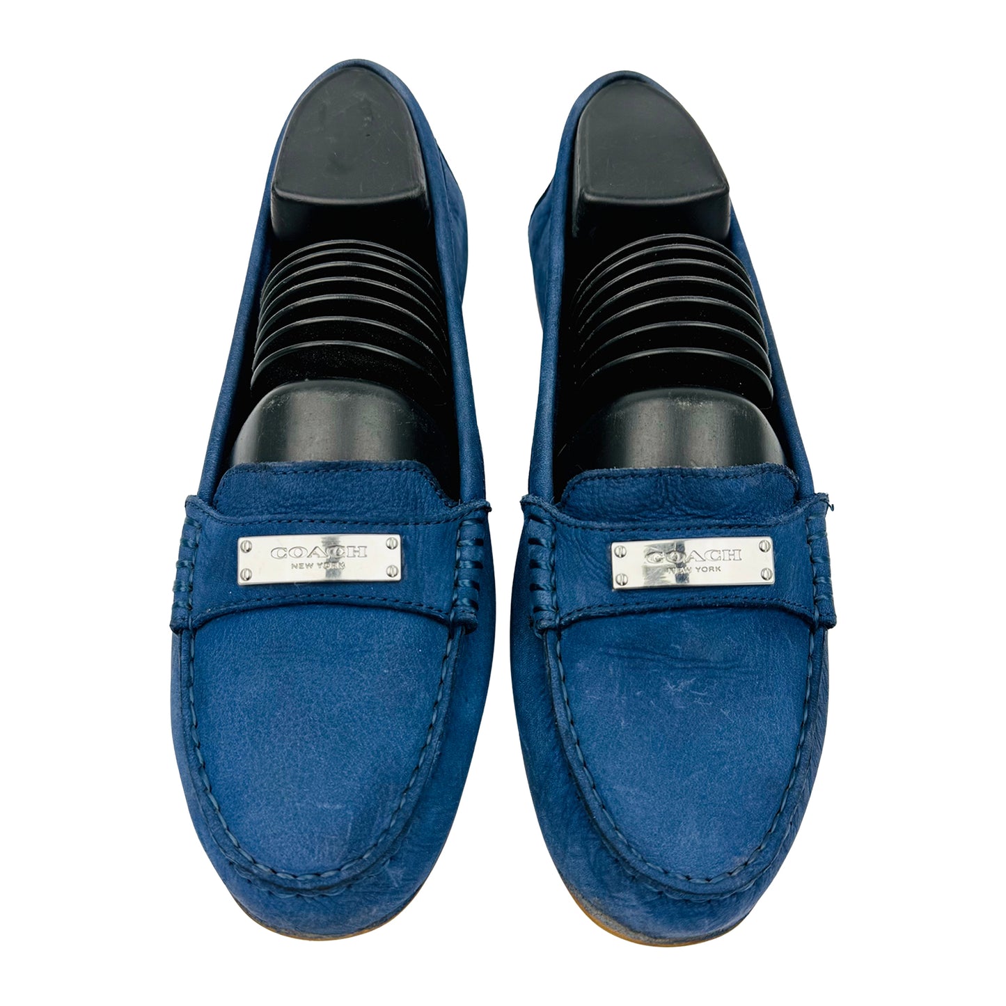 Coach Fredrica Blue Suede Loafer (Size 38/39)