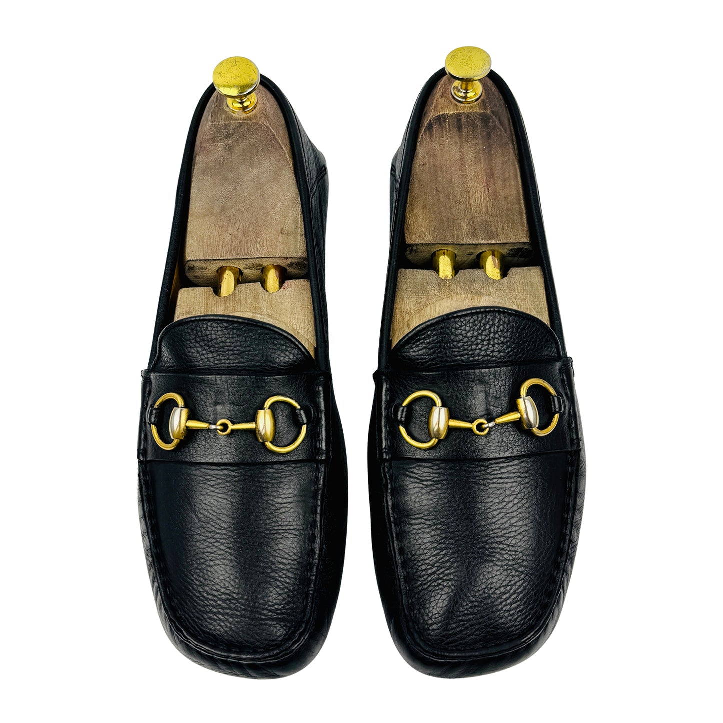 Gucci Men's Black Leather Horsebit Loafers (Size 42.5) - 548604