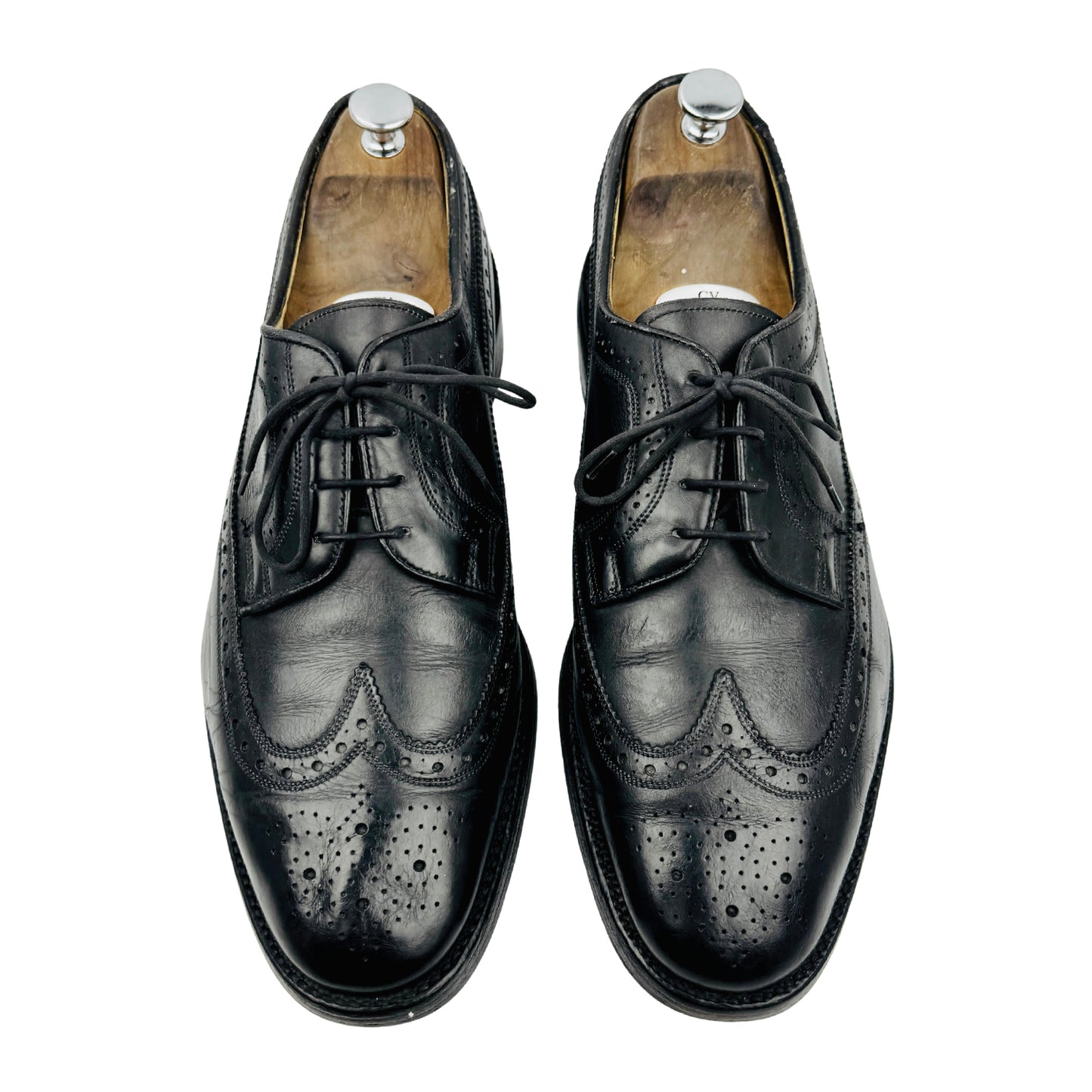 Burberry Men's Black Leather Brogue Shoes (Size 45)
