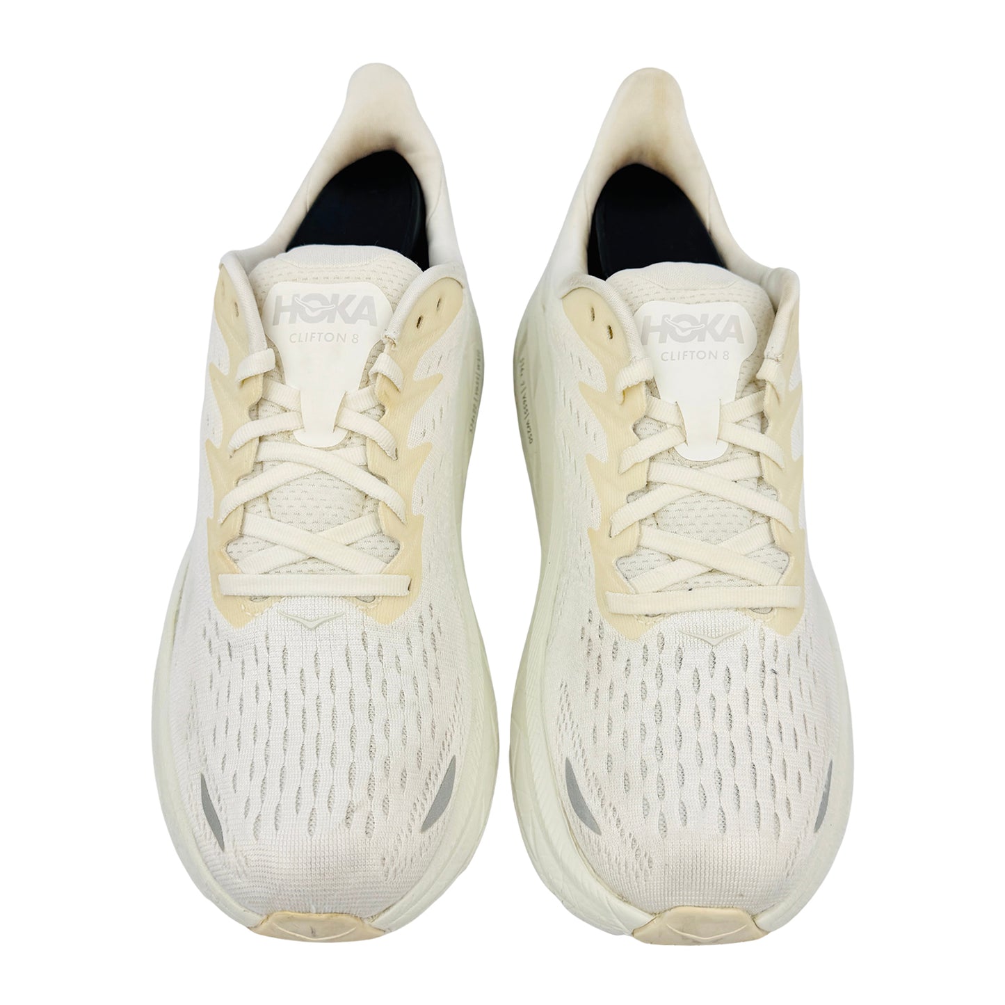 Hoka One One Clifton 8 White Shoes (Size 43.5/43) - 1119393‑WWH