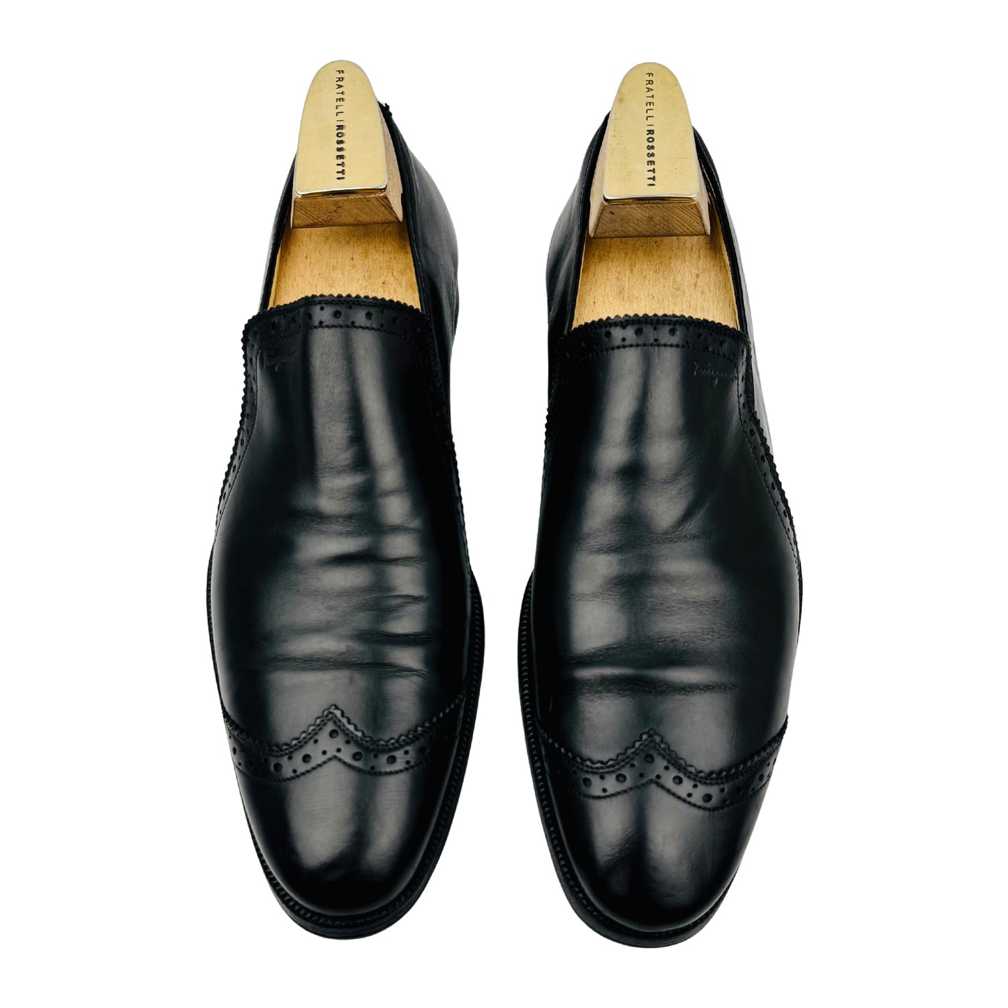 Salvatore Ferragamo Leather Wingtip Loafers (Size 42.5)