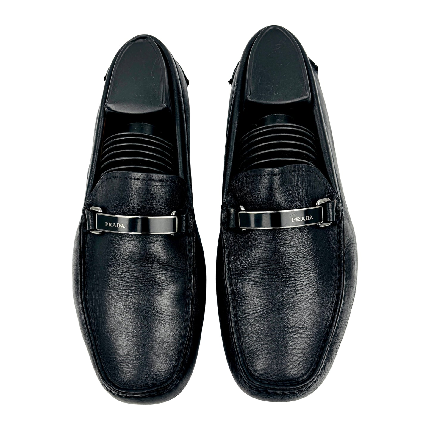 Prada Black Leather Driving Loafers (Size 39/39.5) - 45375221