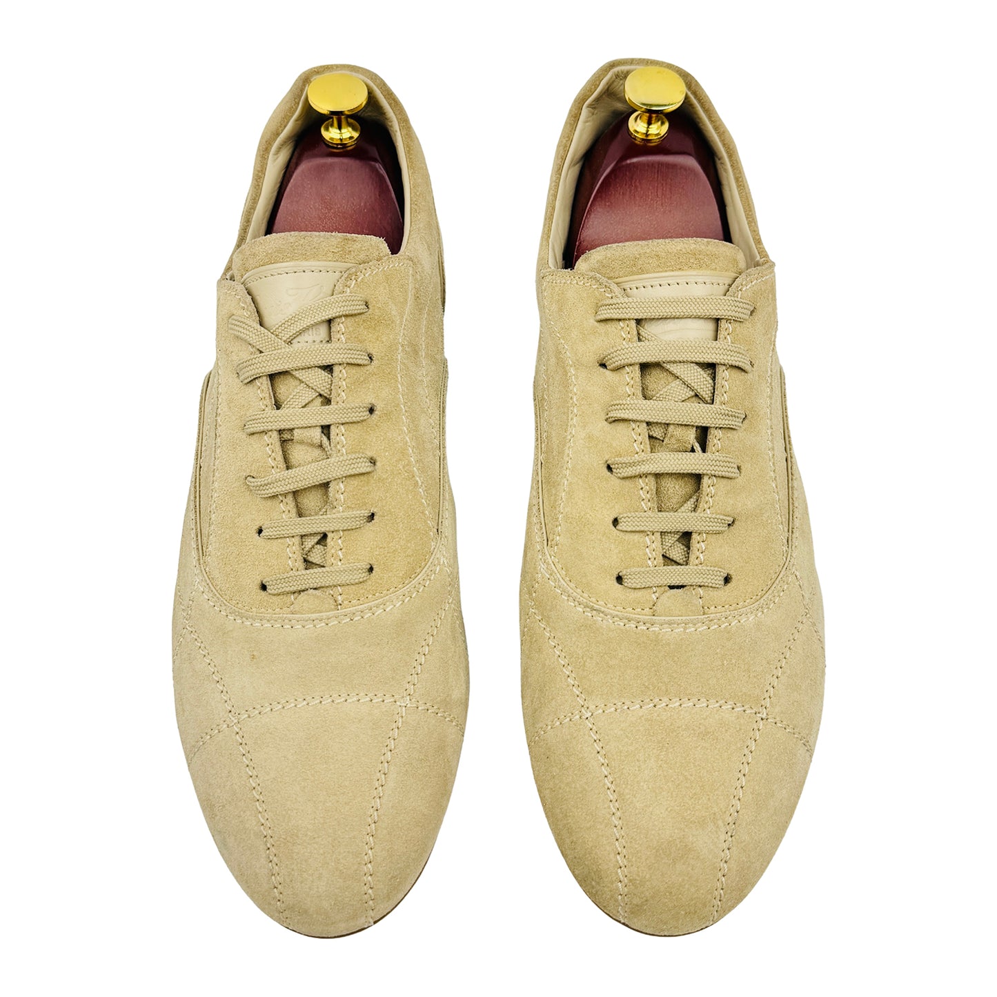 Louis Vuitton Beige Suede Leather Sneakers (Size 44)