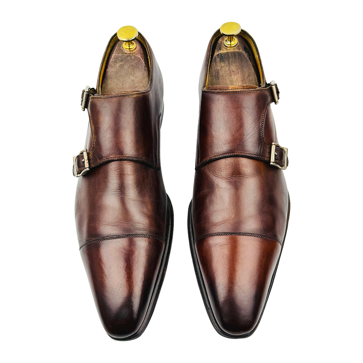 Magnanni Garrett Double Buckle Monk Strap Shoes (Size 42.5) - 23808-13