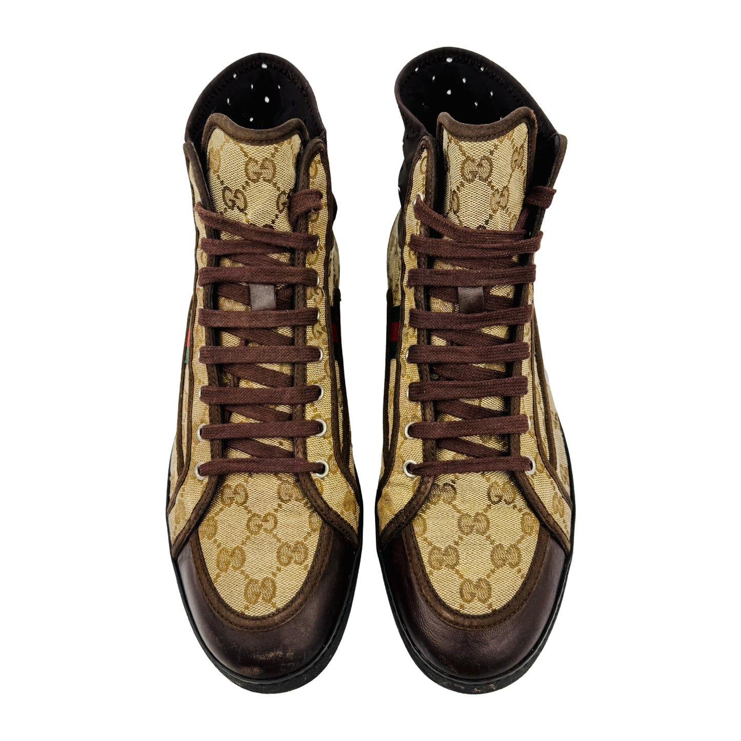 Gucci California Striped High Top Sneakers (Size 44.5)