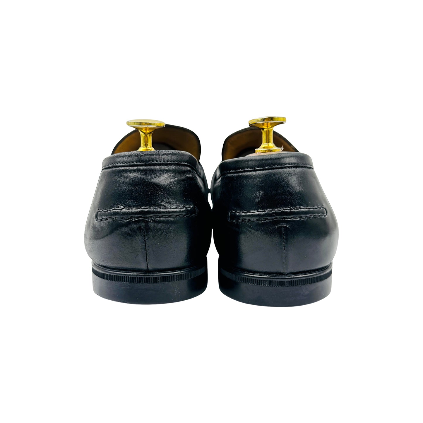 Gucci Black Interlocking G Leather Loafers (Size 42.5)