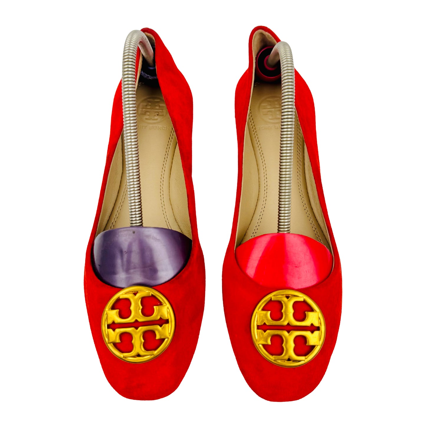 Tory Burch Chelsea Red Suede Ballet Flats (Size 36/36.5)