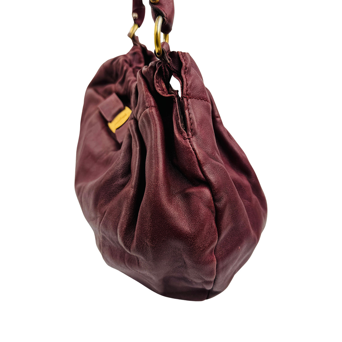 Salvatore Ferragamo Vara Bow Pleated Slouchy Hobo Bag