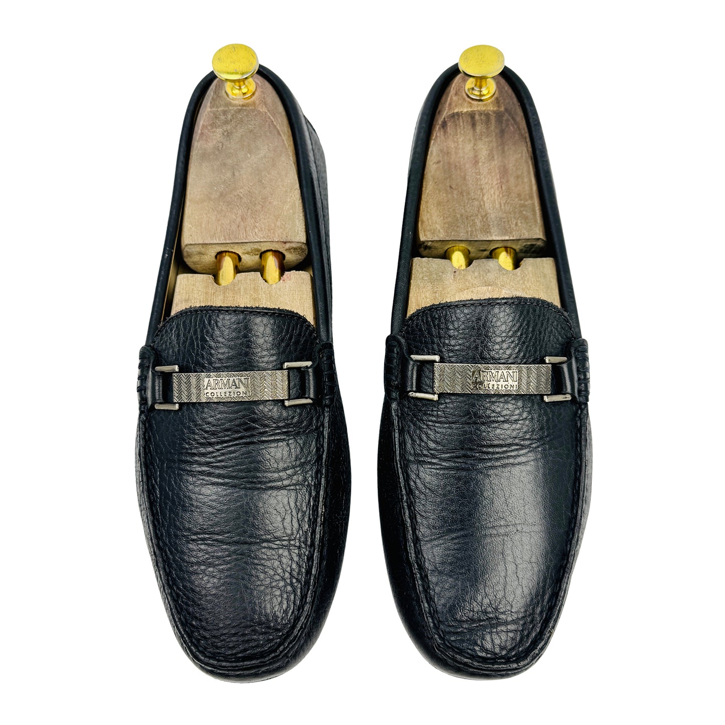 Armani Men's Black Buckle Loafers (Size 43) - XAU137