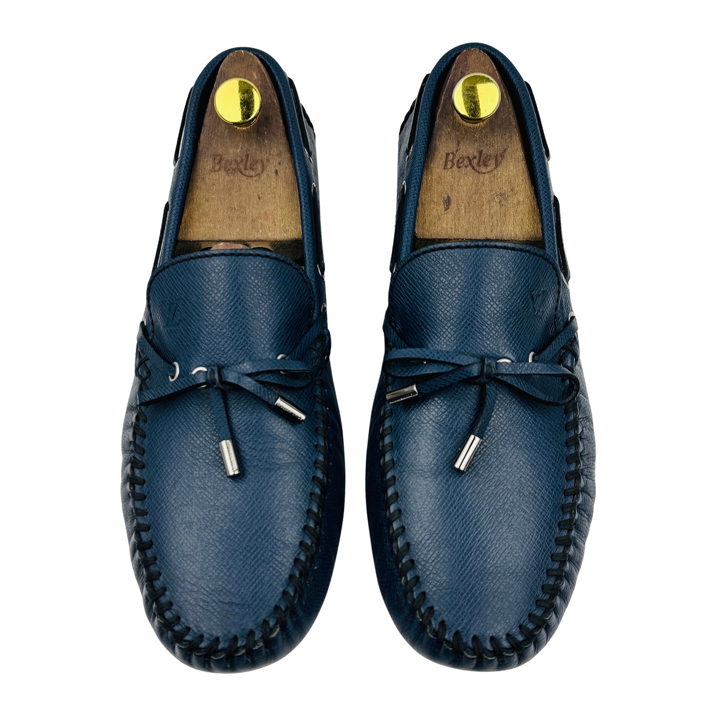Louis Vuitton Arizona 'Marine Blue' Taiga Leather Loafers (Size 44)