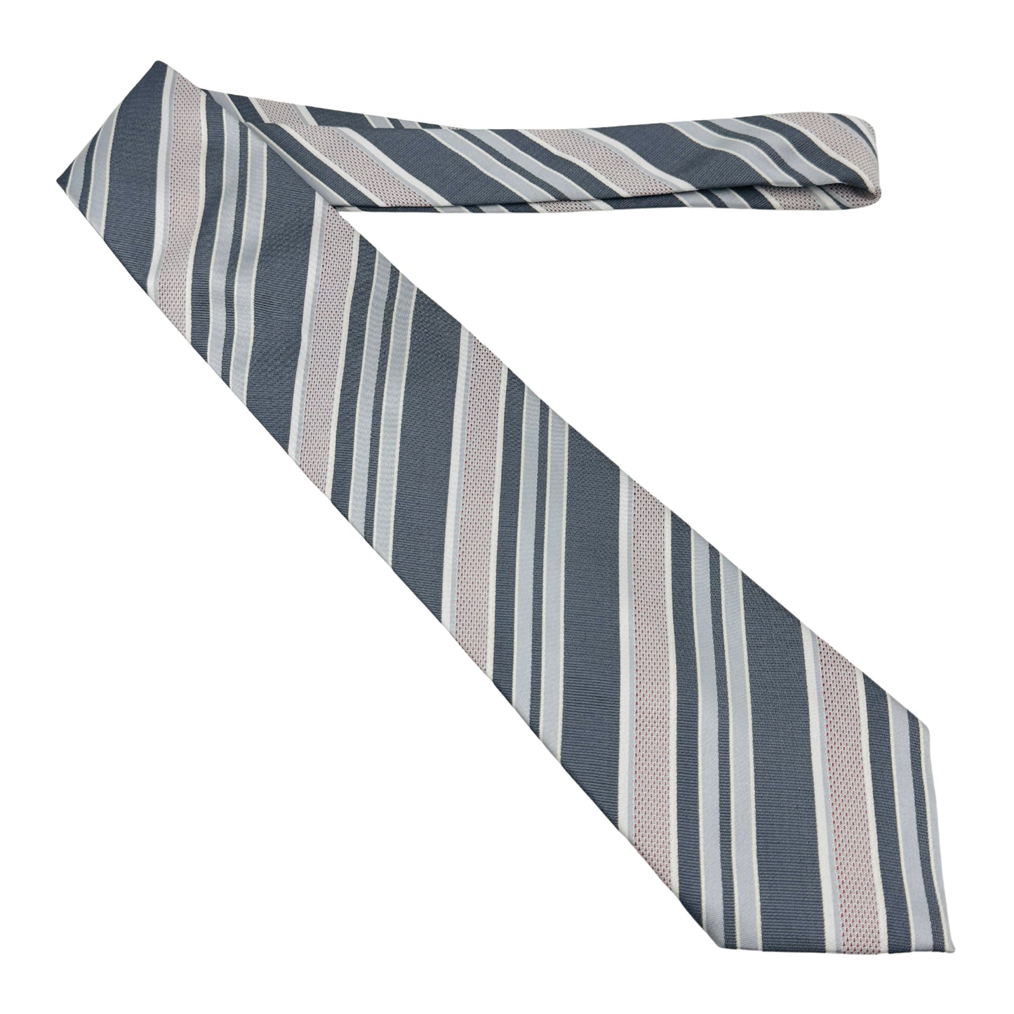 Hermès Slate Gray 'Diagonal Stripes' Tie (Size Regular)