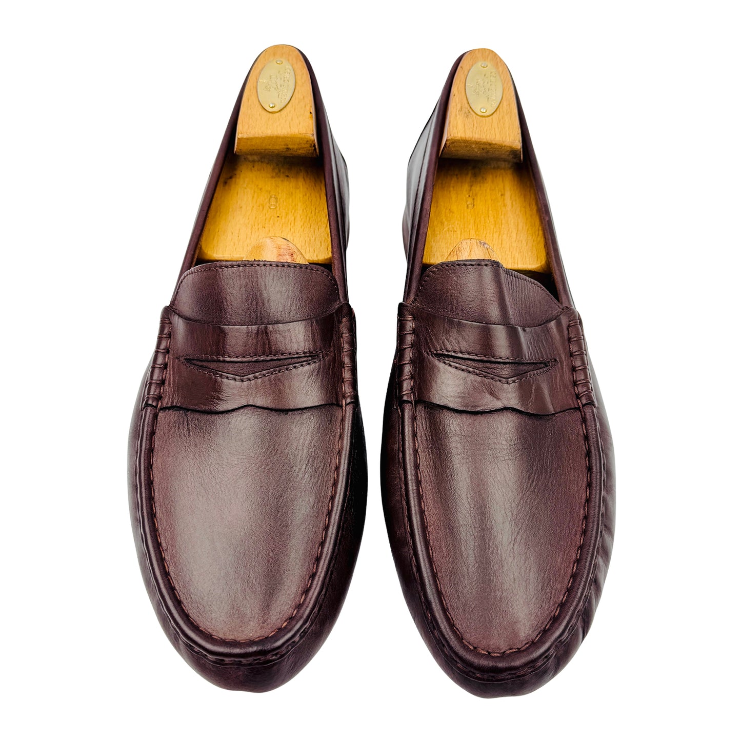 Bally Men's Brown Leather Penny Loafers (Size 44/44.5)