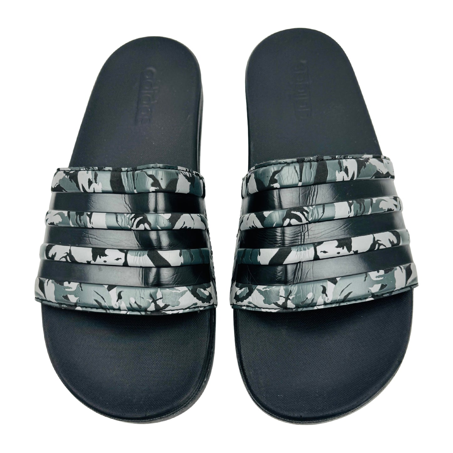 Adidas Men's Adilette 'Grey Camo' Slides (Size 44.5) - FZ1755