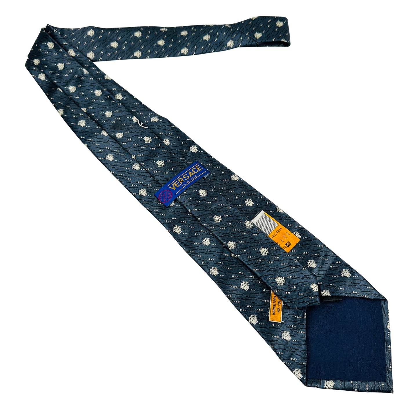 Versace Dark Teal 'Medusa Head Motifs' Tie (Size Regular)