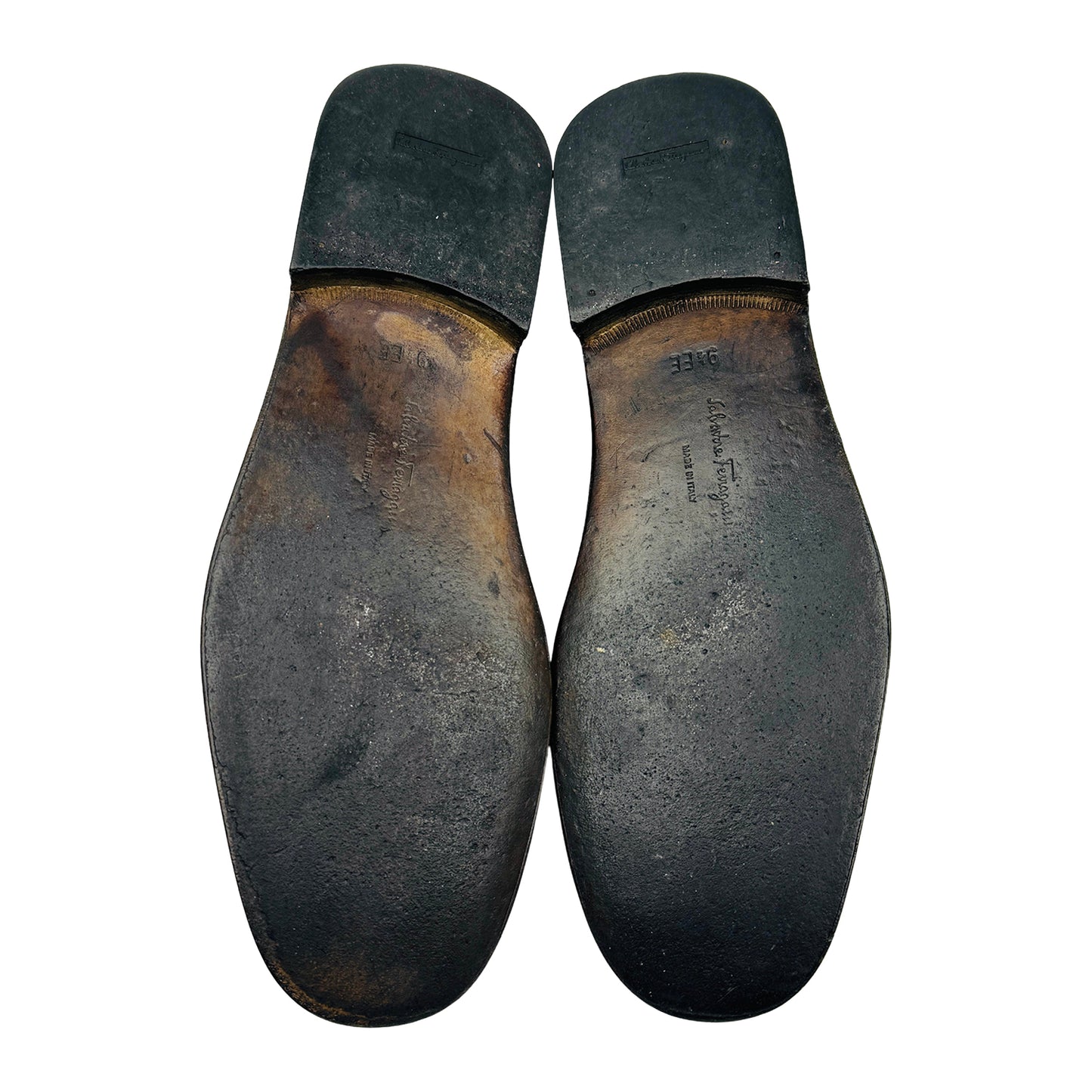 Salvatore Ferragamo Brown Gancini Bit Loafers (Size 43)