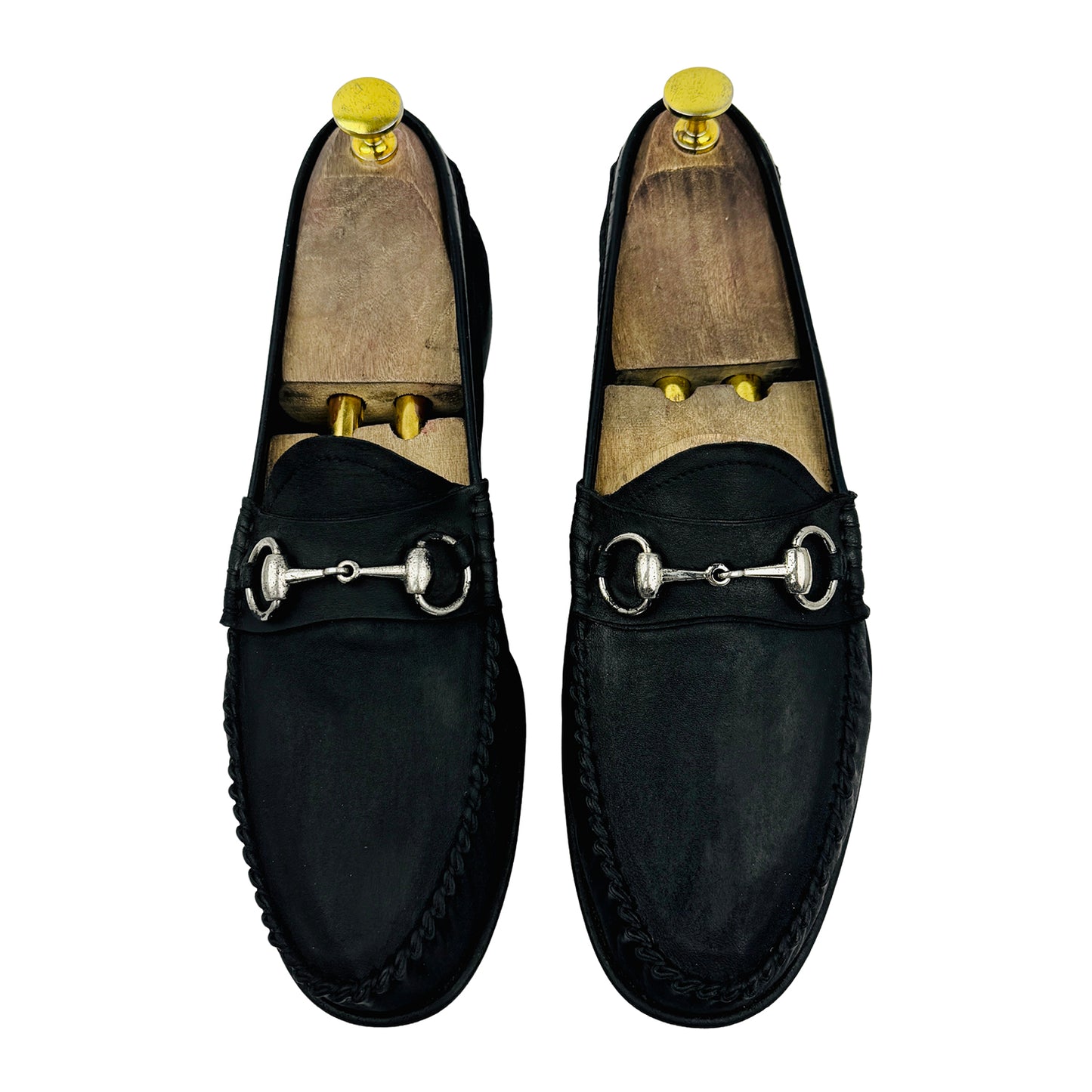 Gucci Black Leather Horsebit Loafers (Size 41.5)