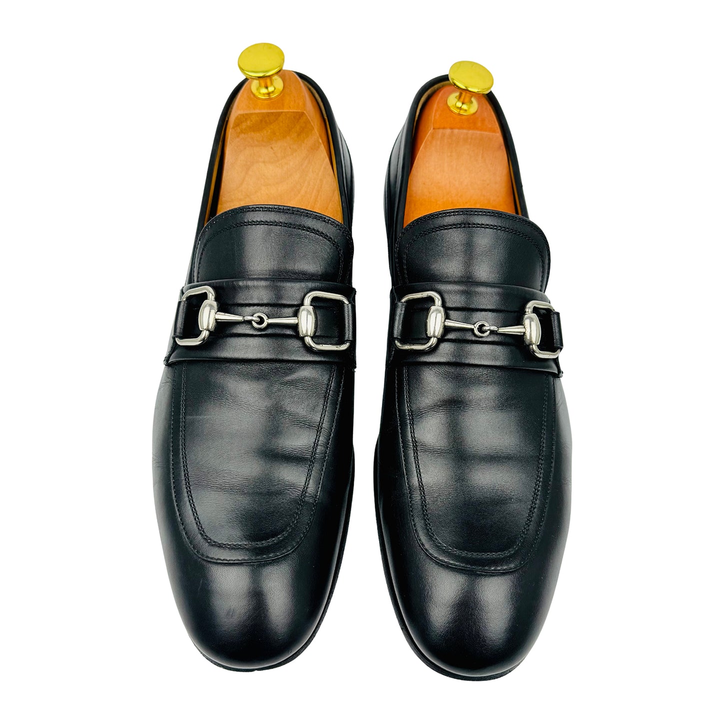 Gucci Men's Black Leather Horsebit Loafer (Size 41)