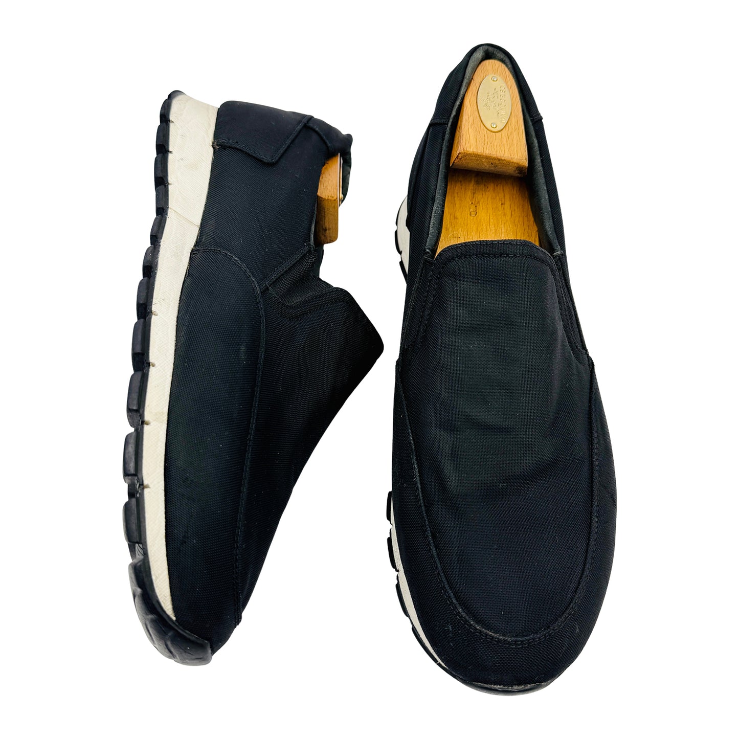 Prada Men's Sport Black Nylon Slipon Shoes (Size 44.5/45)