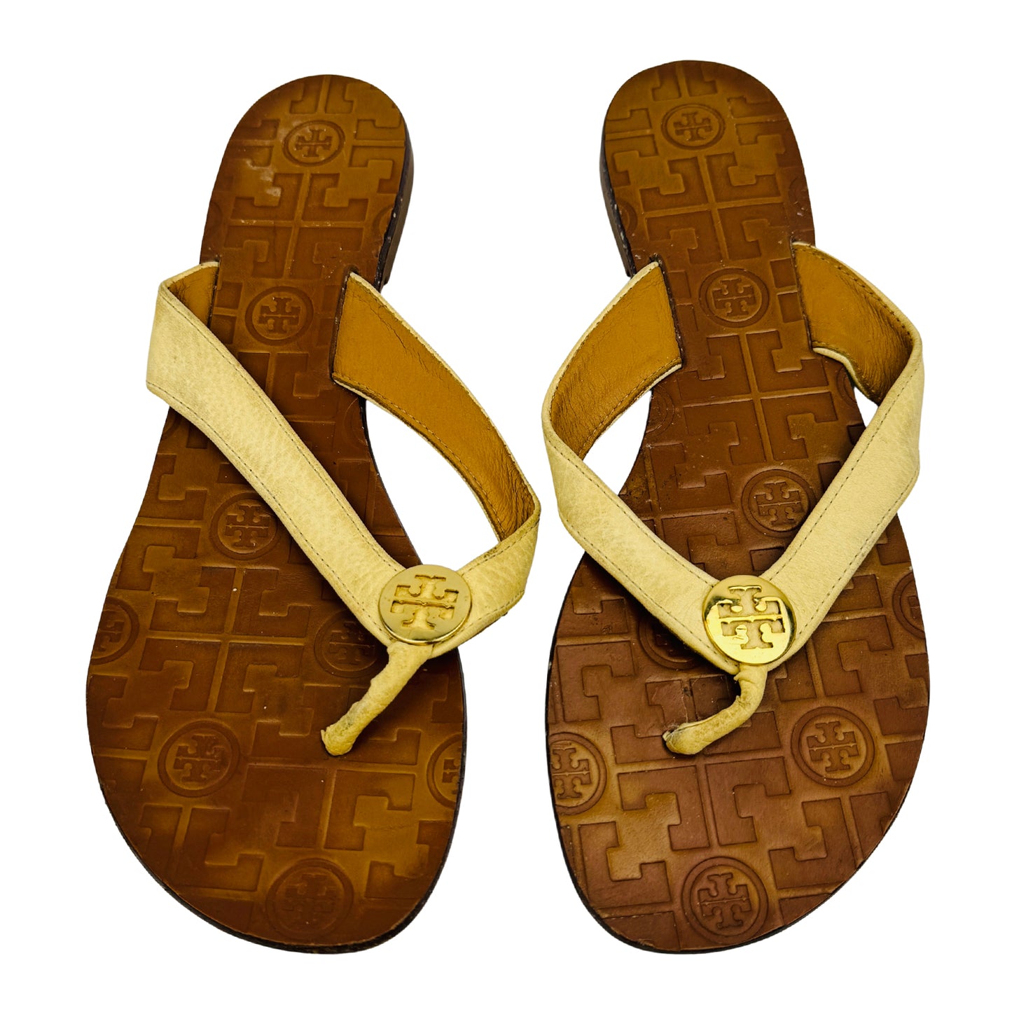 Tory Burch Women's 'Beige Brown' Flip Flops (Size 38)