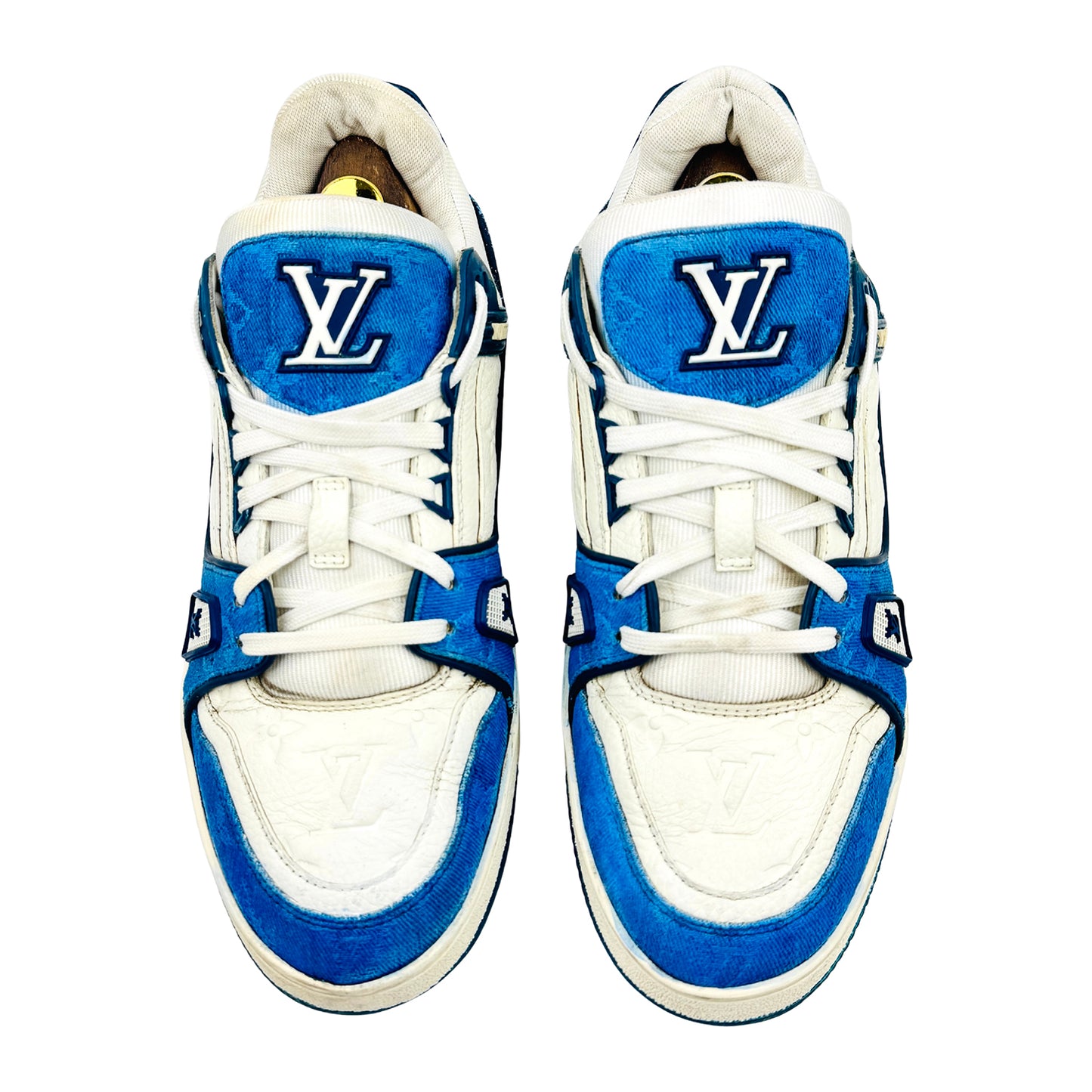 Louis Vuitton LV Trainer Monogram Denim Sneakers (Size 42.5) - 1A9JGT