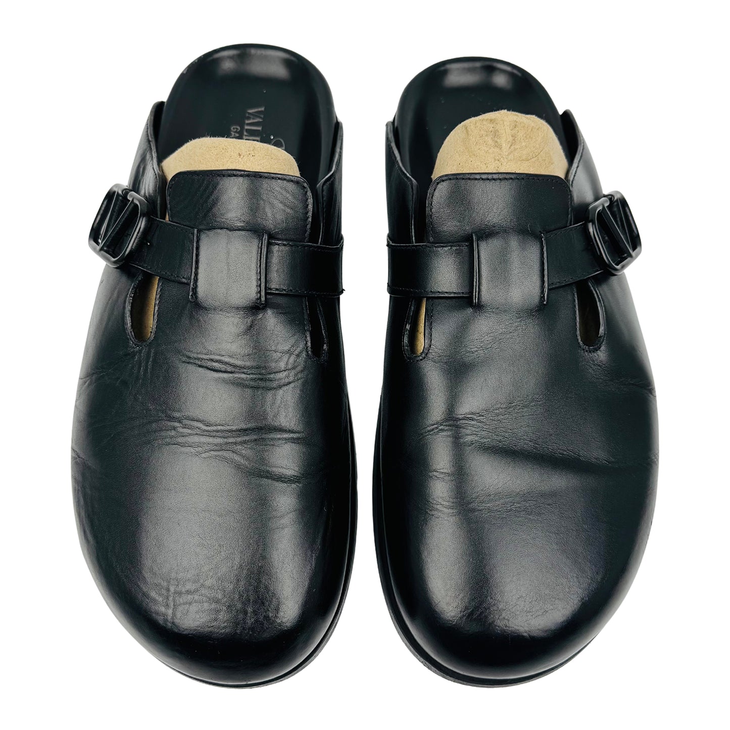 Valentino Garavani V Logo Leather Clogs (Size 42/42.5)