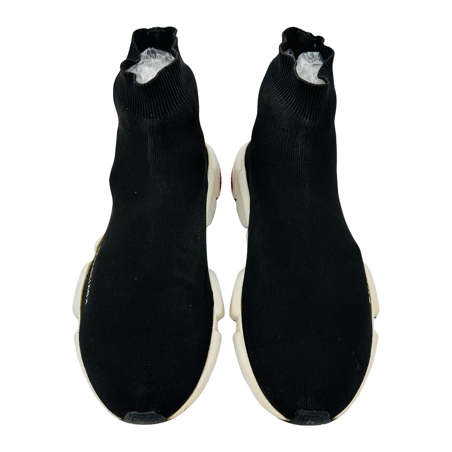 Balenciaga Men's Speed Trainer 'Black White Red' Shoes (Size 43)