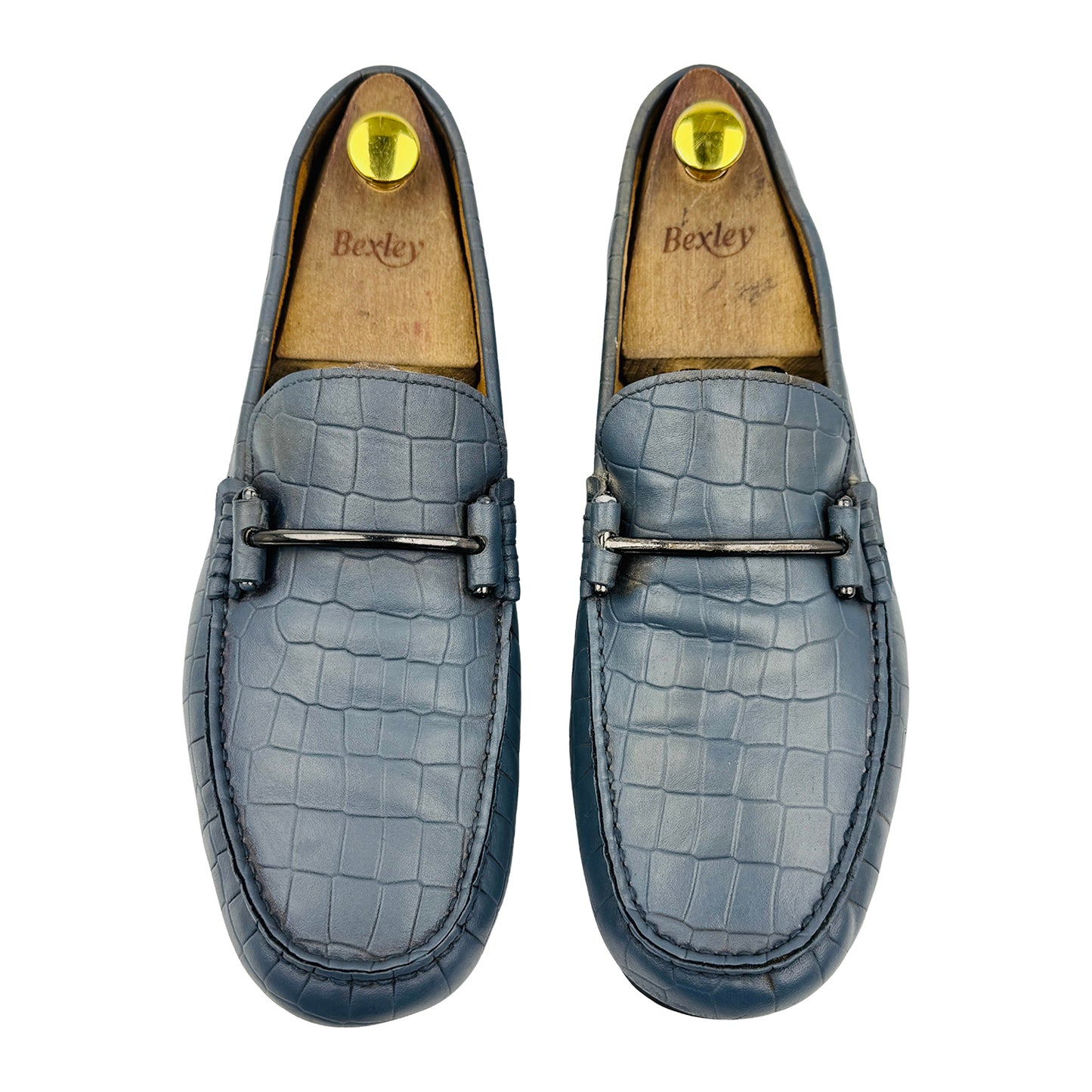 Dune London Men's Croc-Embossed Leather Loafers (Size 43.5)