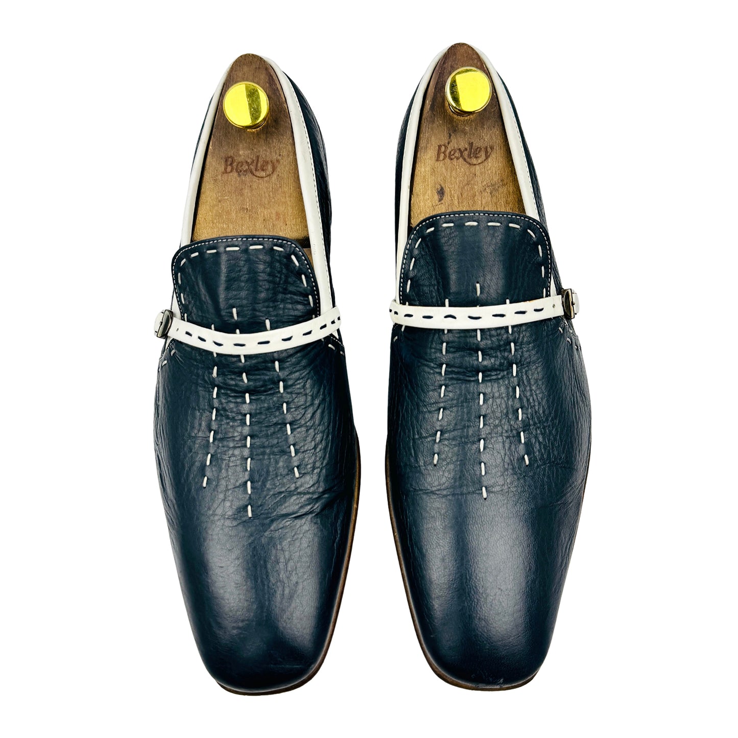 Moreschi Men's 'Navy White' Loafers (Size 43.5)