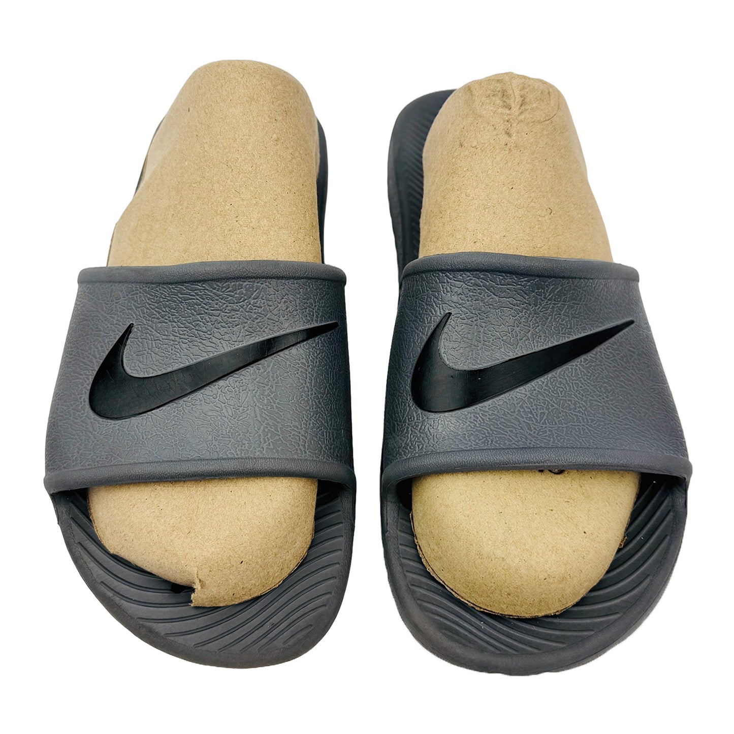 Front image of Nike Men's Gray Kawa Slides