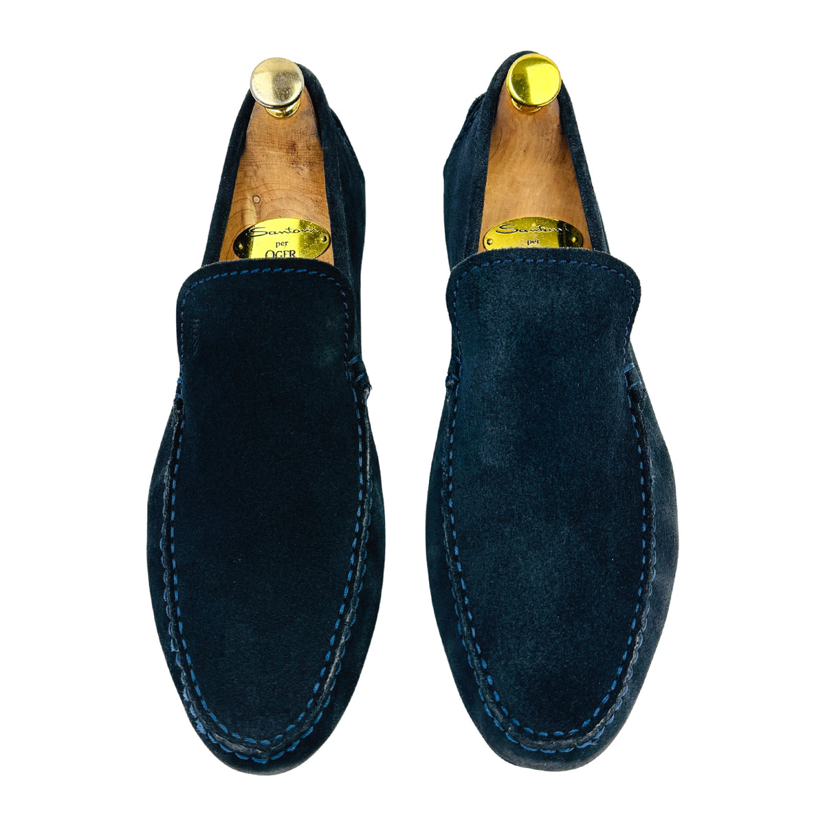 Hugo Boss Dark Blue Suede Leather Loafers (Size 43)