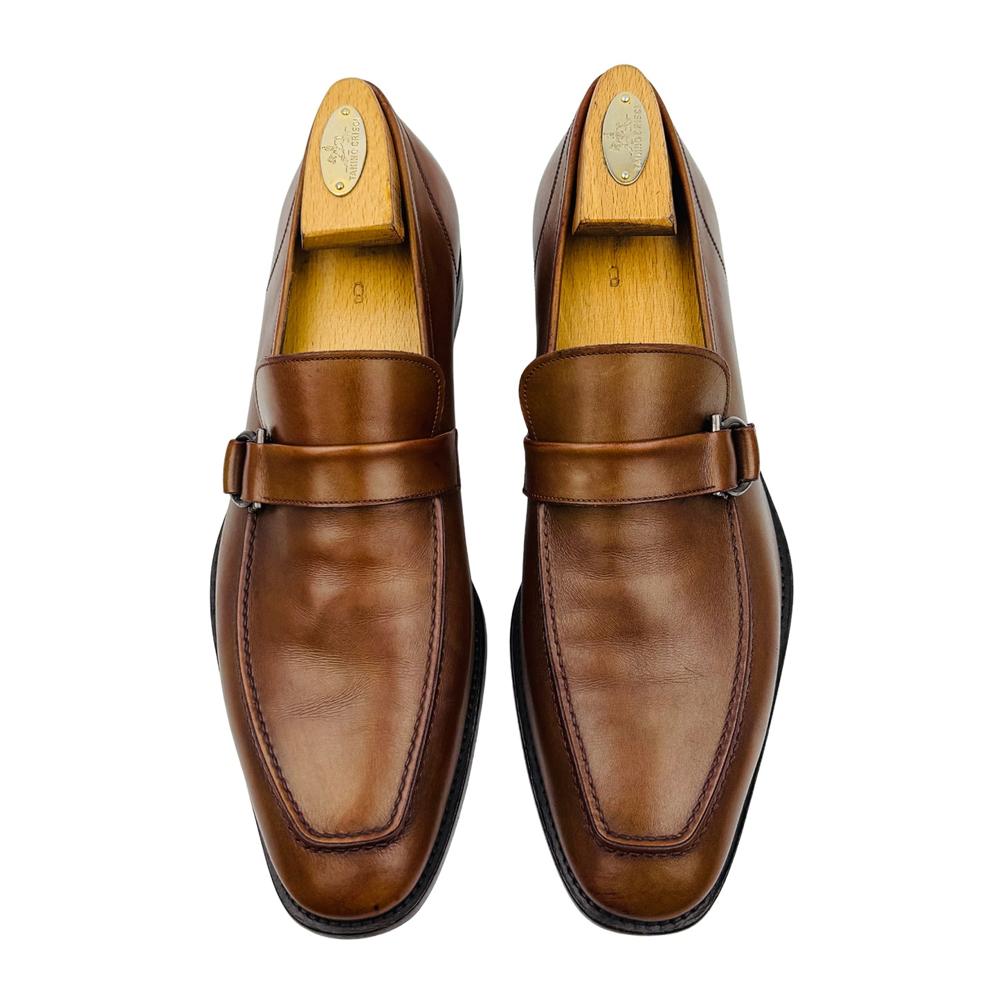 Salvatore Ferragamo Brown Buckle Loafers (Size 43.5)