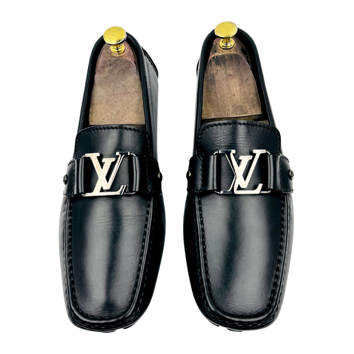 Louis Vuitton Monte Carlo Black Leather Loafers (Size 43)