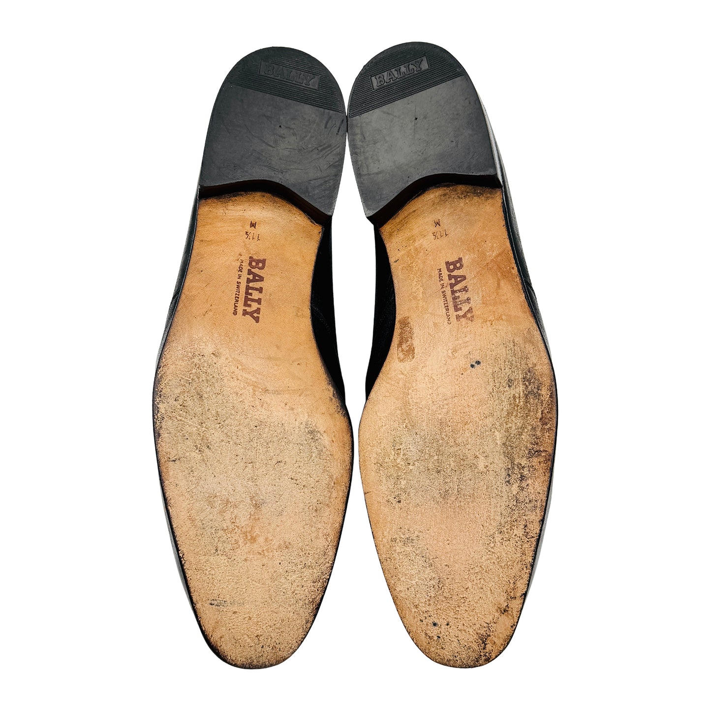 Bally Men's Black Leather Loafers (Size 45)
