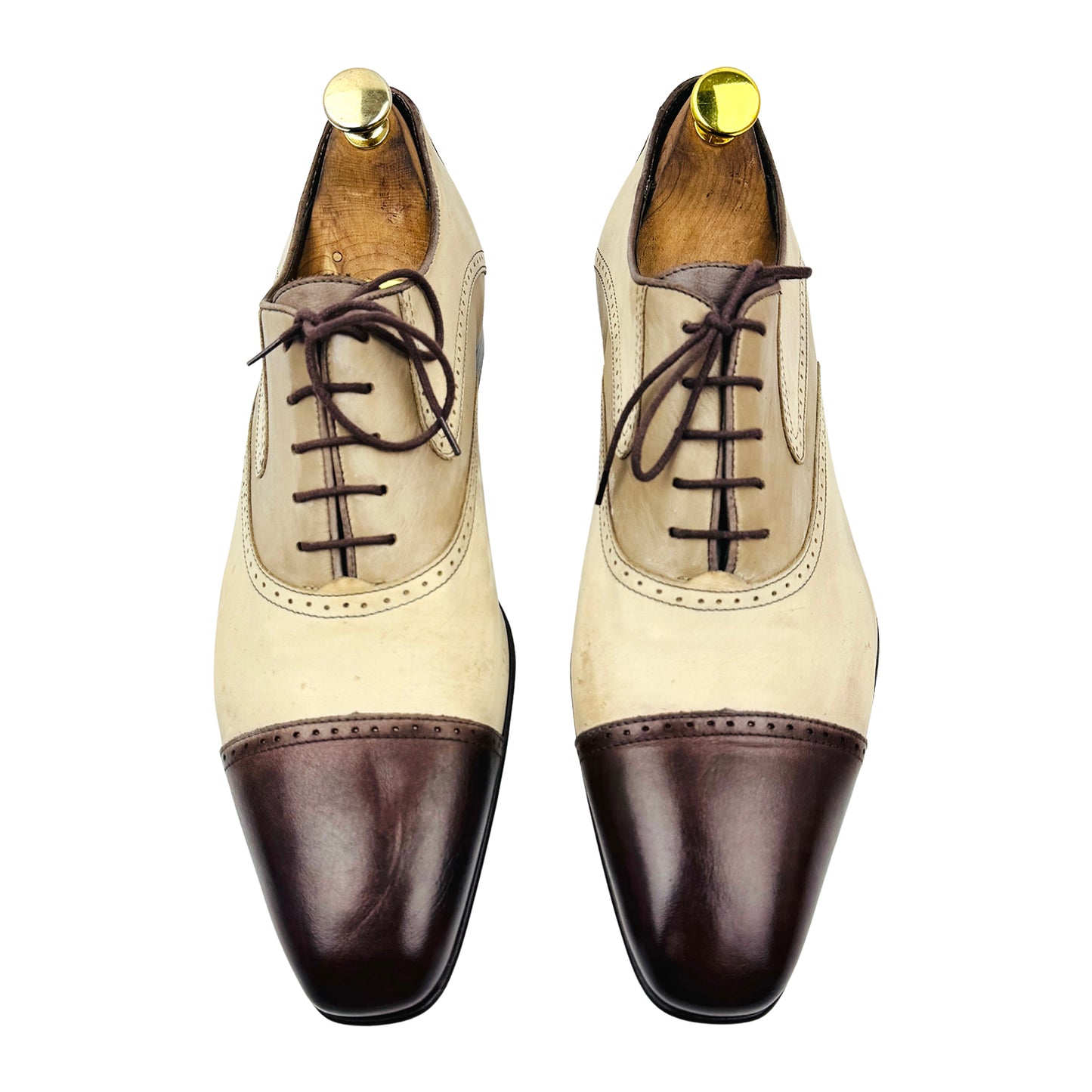 Gino Rossi Men's Beige Oxford Shoes (Size 42.5)